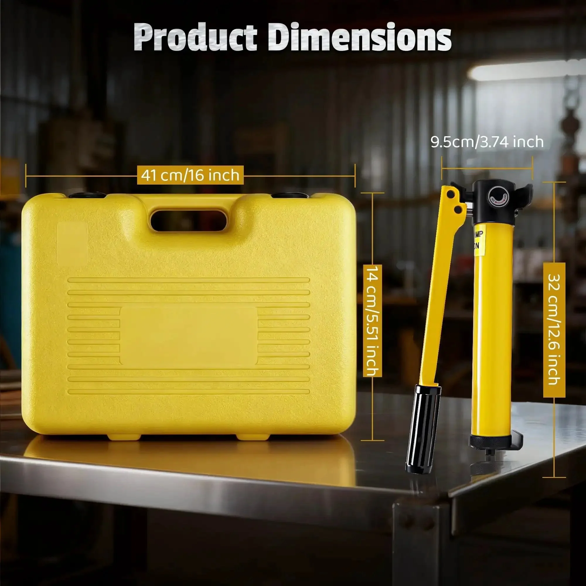 Hydraulic Knockout Punch Kit For Half Inch To Two Inch Conduit Holes, Eight Ton Manual Driver, Includes Six Dies, Durable Aluminum Brass Stainless Steel Hole Cutter Tool For Clean, Easy Punches - Image 7