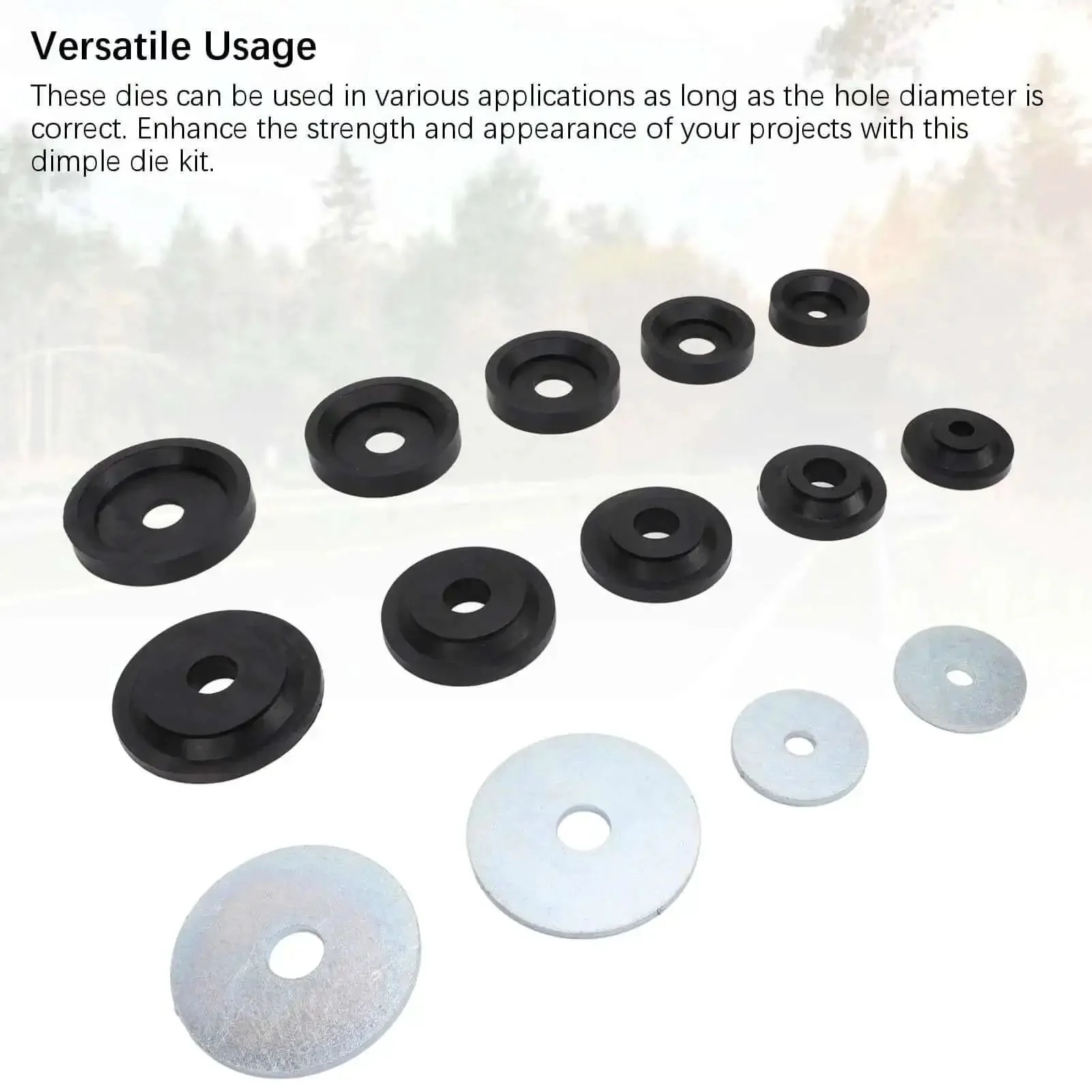Hydraulic Sheet Metal Hole Punch Set With 3D Printed Dimple Die Kit And Steel Carrier Discs For Quick Burr Free Holes Heavy Duty Punch System For Pro Grade Metal Fabrication And Durable Safe Finishing - Image 9