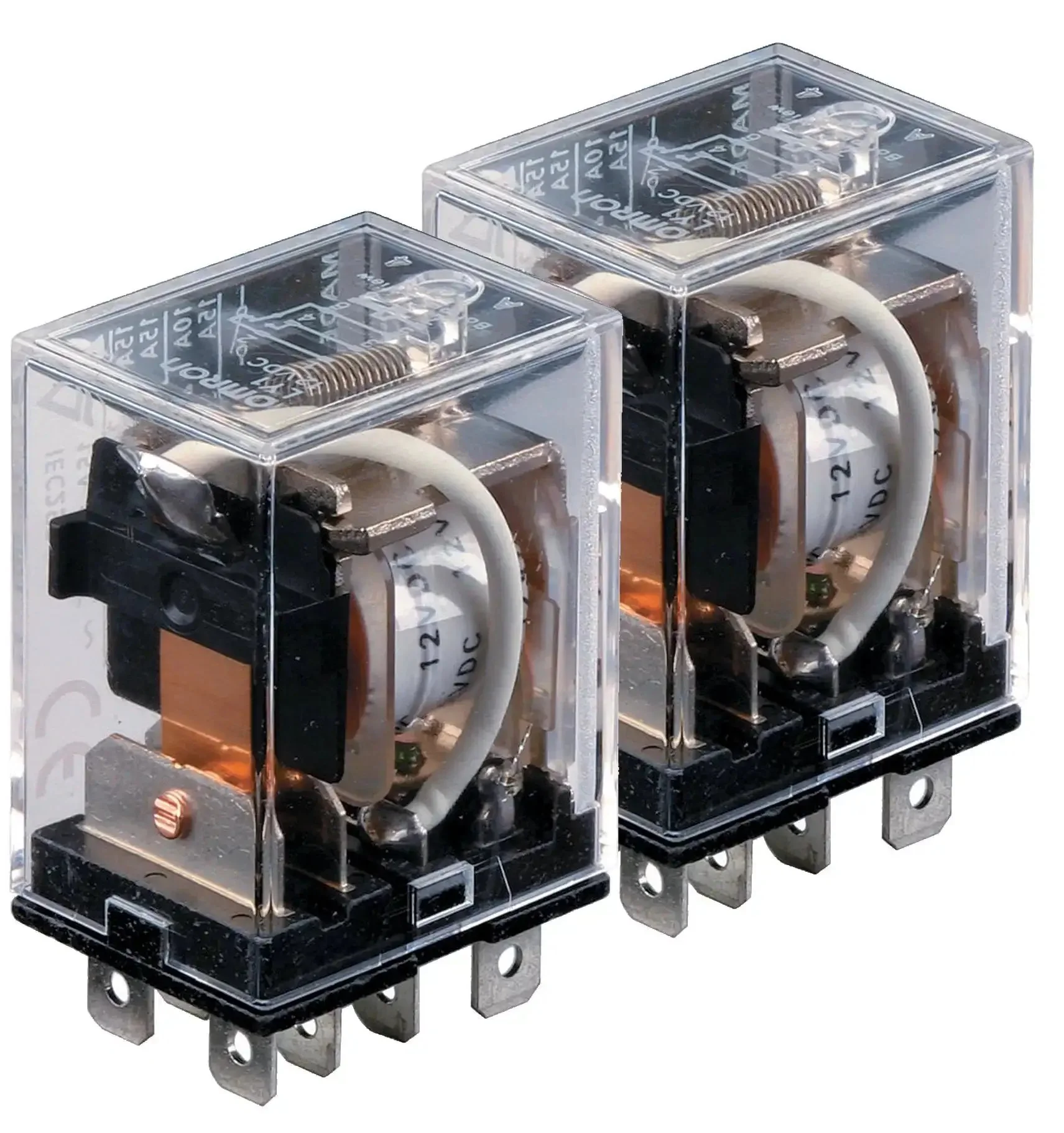 IA General Purpose DPDT Relay Pack Of 2, 24 VAC Coil, 15 Amp Plug In Relay For Industrial Control, Dual Pole Double Throw, Built To Last 24V Relay Modules Kit