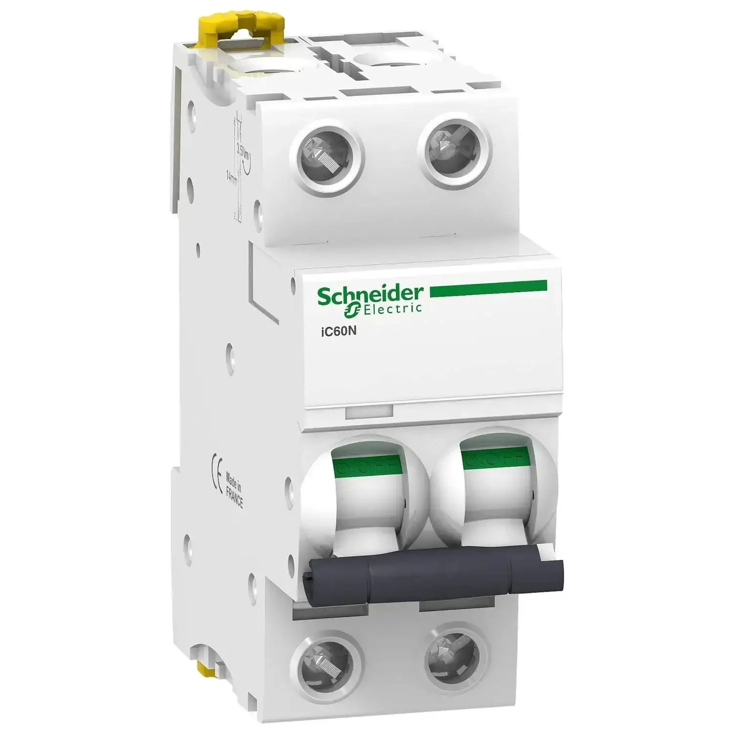 iC60N 2P 50A C MCB Miniature Circuit Breaker White, Top Notch Home And Industrial Electrical Panel Protector For Overload And Short Circuit Safety, Beefy Breaker For Smart Wiring And DIY Projects