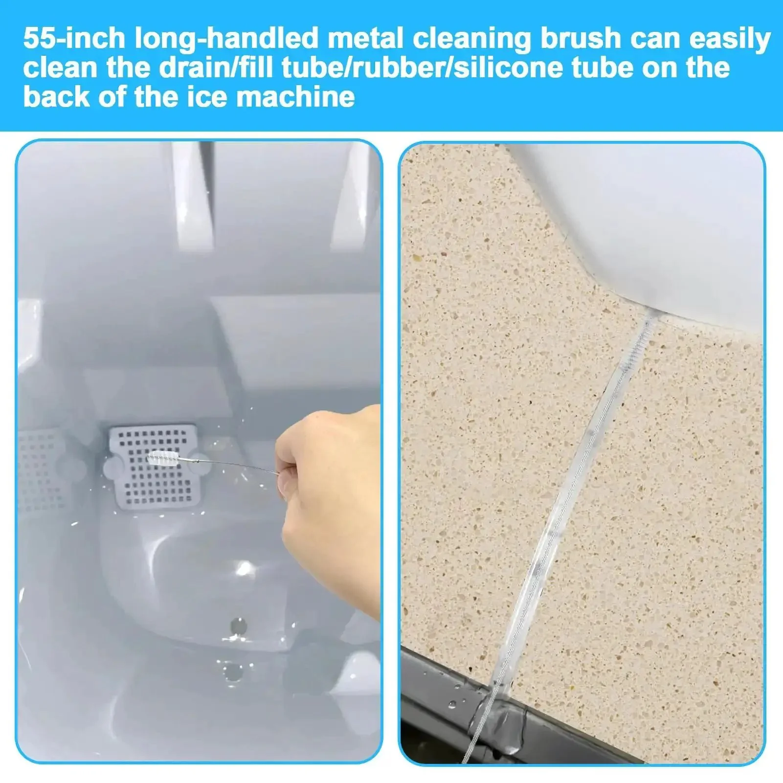 Ice Maker Cleaning Brush Kit For Countertop Machines No Fuss Deep Clean With 2 Extra Long Pipe Cleaners And 8 Small Crevice Brushes For Deep Reach Tight Spaces And Easy Cleaning - Image 5