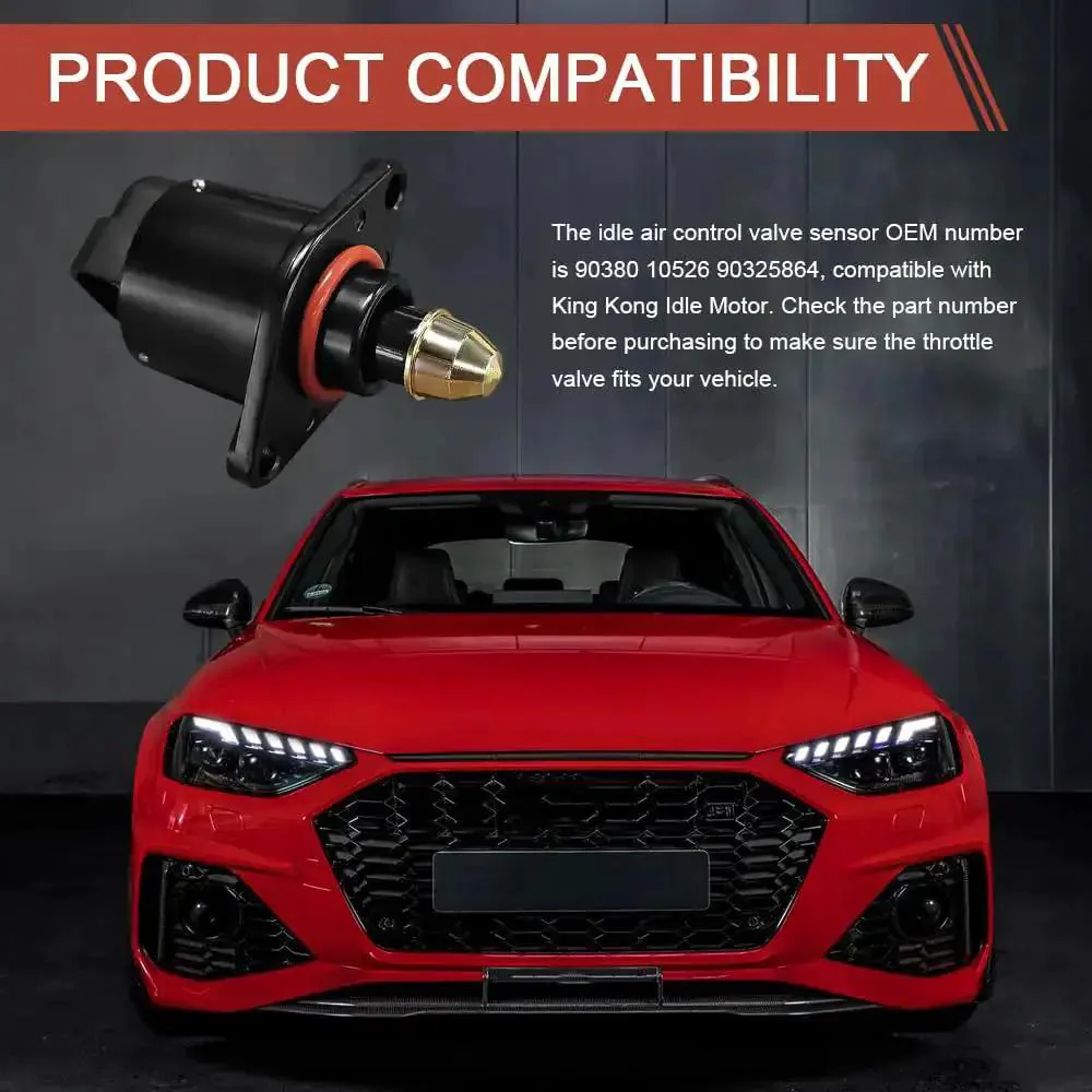 Idle Speed Control Valve And Idle Air Control Valve Throttle Stepper Motor For Stable Engine Operation Vehicle Repair Accessory Compatible With King Kong Replaces OEM 90380 10526 - Image 3