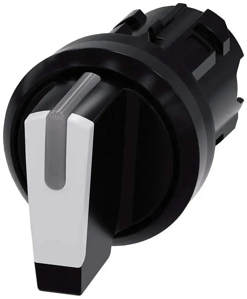 Illuminable 22mm White Plastic Selector Switch With Three Positions I To O To II One Hand Snap On Mounting Left Momentary Right Maintained Rugged Industrial Control Button For Machinery And Panels