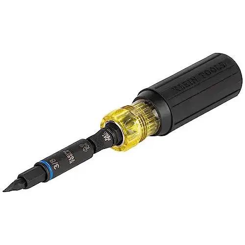 Impact Rated 11-in-1 Multi Bit Screwdriver And Nut Driver With Phillips Slotted Square And Torx Bits, Converts To Four Nut Driver Sizes, Interchangeable Components Built For Drill And Driver Use, All Purpose Heavy Duty Tool - Image 4