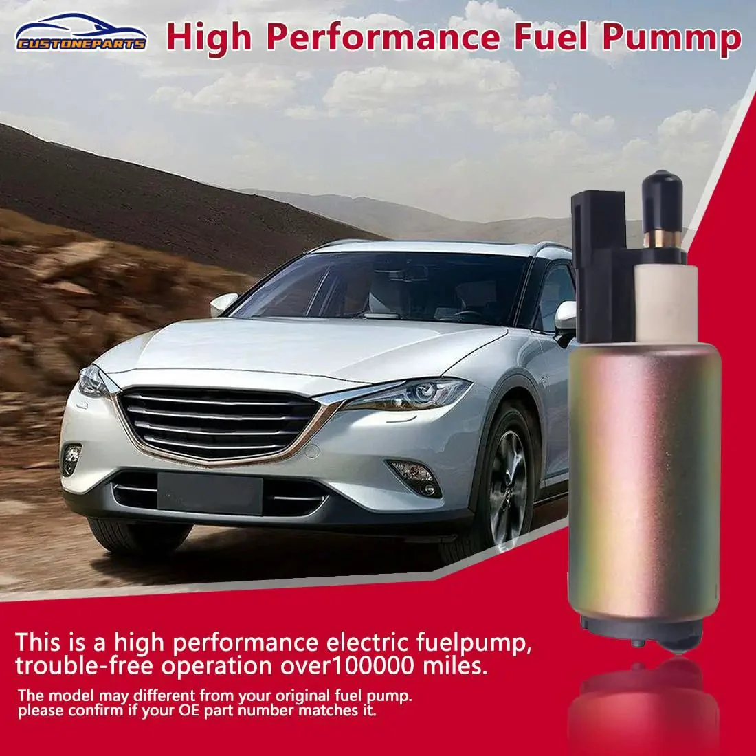 In Tank Fuel Pump Core With Installation Kit 140-160 LPH For Ford Explorer Mustang Focus F150 F250 F350 12V DC OE Matching Replaces E2157 FE0117 Internal Core Only 1 Pack - Image 3