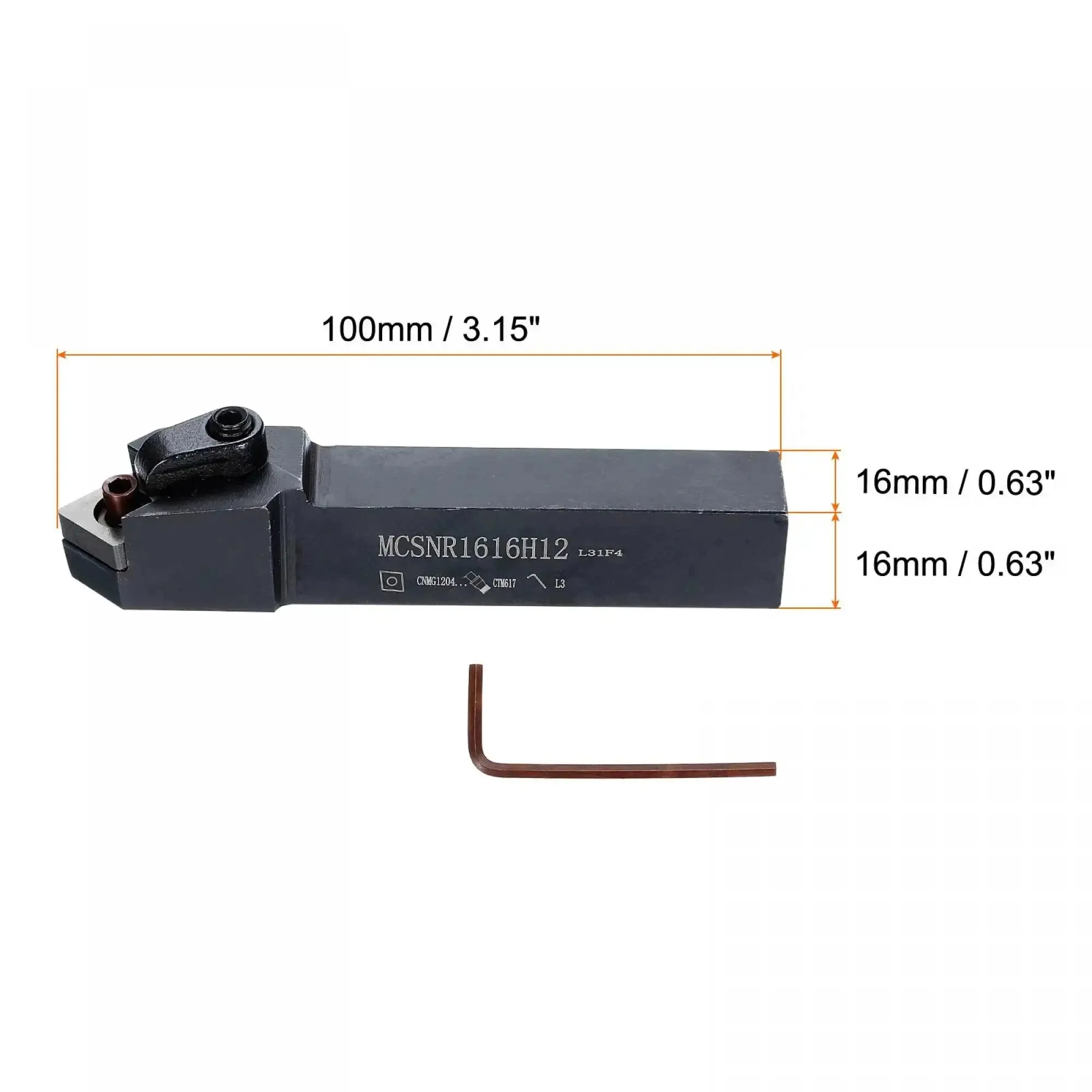 Indexable CNC Lathe Turning Tool Holder 45 Degree MCSNR1616H12 Five Eighth Inch Shank For 40CrMo 42CrMo Steel Carbide Inserts CNMG1204 For Grooving Threading Turning Built To Last Right Hand - Image 5