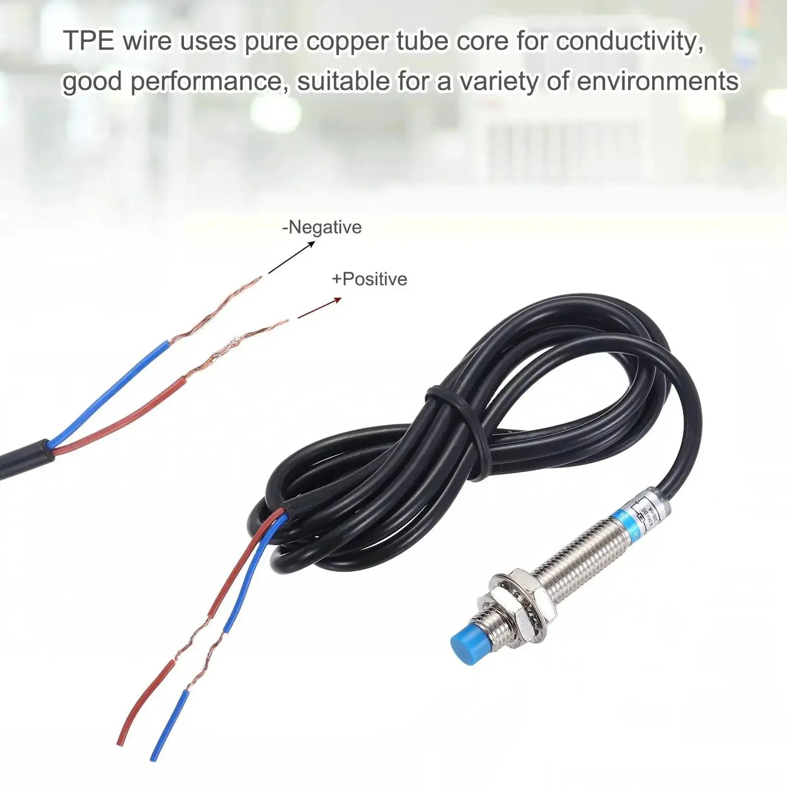 Inductive Proximity Sensor PNP No M8 DC 6 36V 300mA 2 Wire 2mm Sensing Distance Non Contact Metal Detector For Industrial Automation Gear Machine Tools Metallurgy Textile And Printing Equipment - Image 3