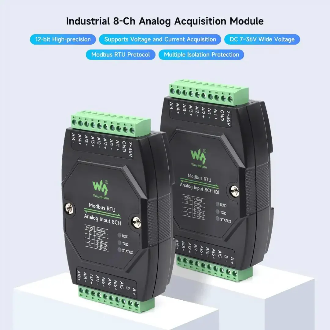 Industrial 8 Channel Analog Acquisition Module With 12 Bit High Precision ADC For Voltage And Current Sensing Wide 7 To 36V Power Supply 0 To 10V Inputs 8 Channel Voltage Mode Built In ESP32 S3 For WiFi And Bluetooth LE Type C Connector - Image 7