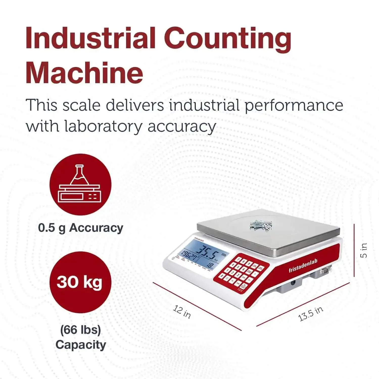 Industrial Counting Scale For Small Parts With 30 Kg 0.5 G Precision, Fast Piece Counter That Lets You Count Thousands Of Parts In Seconds, Units In G Lbs Oz Or Kg, Save Time And Cut Costs Versus Other Scales - Image 6
