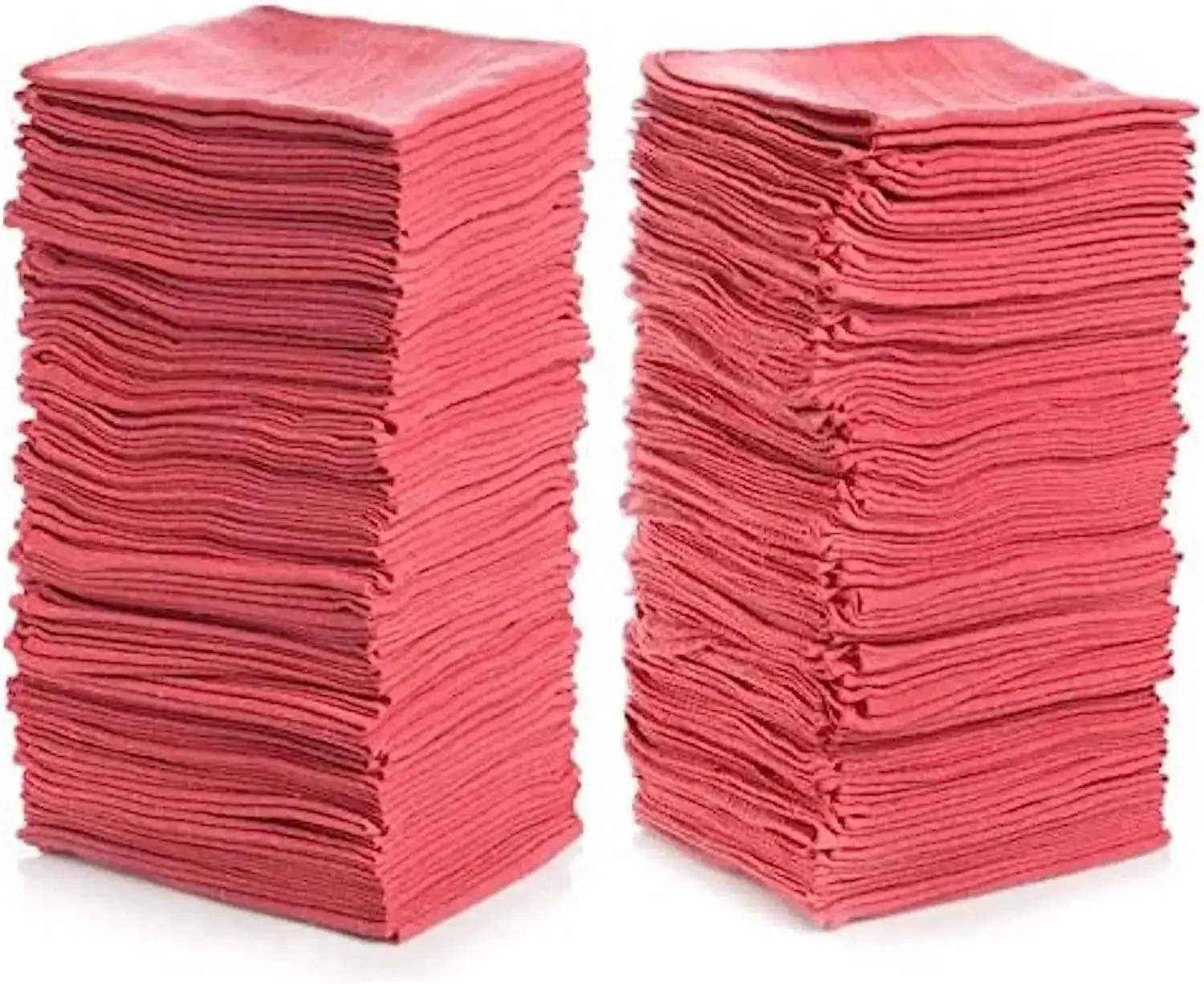 Industrial Grade Cotton Shop Towels 14 By 12 Inches 500 Pack Reusable Cleaning Rags For Grease Bustin Oil Spills And Tool Cleanup In Garage Shop And Home Premium Recycled Fibers Red