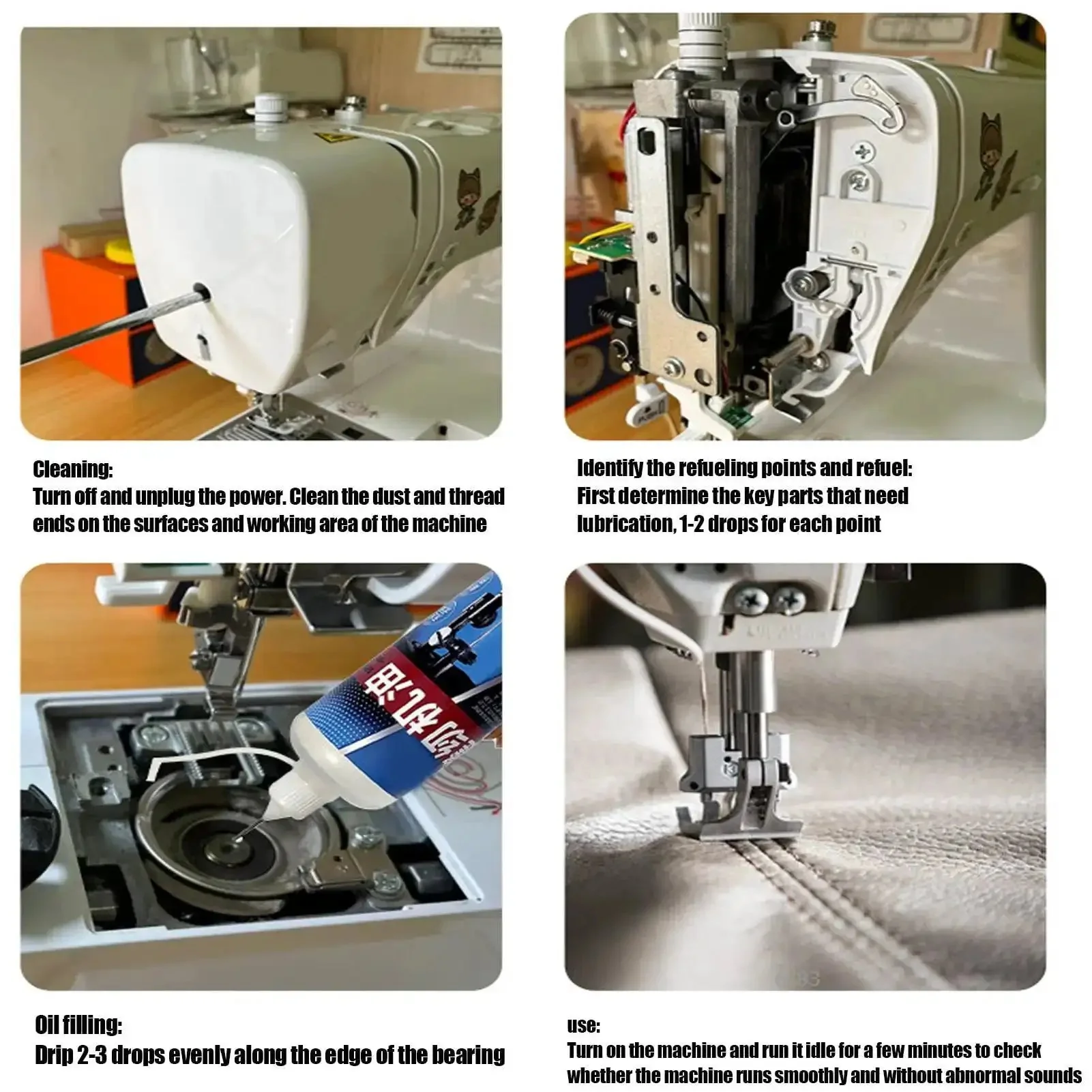 Industrial Grade High Temperature Sewing Machine Lubricant With Lightweight Formula For Ultra Smooth Operation, Reduces Wear And Friction, Quieter Gears, Works Like A Champ For Sewing Machines, Door Hinges, Garage Tools And Precision Equipment - Image 6