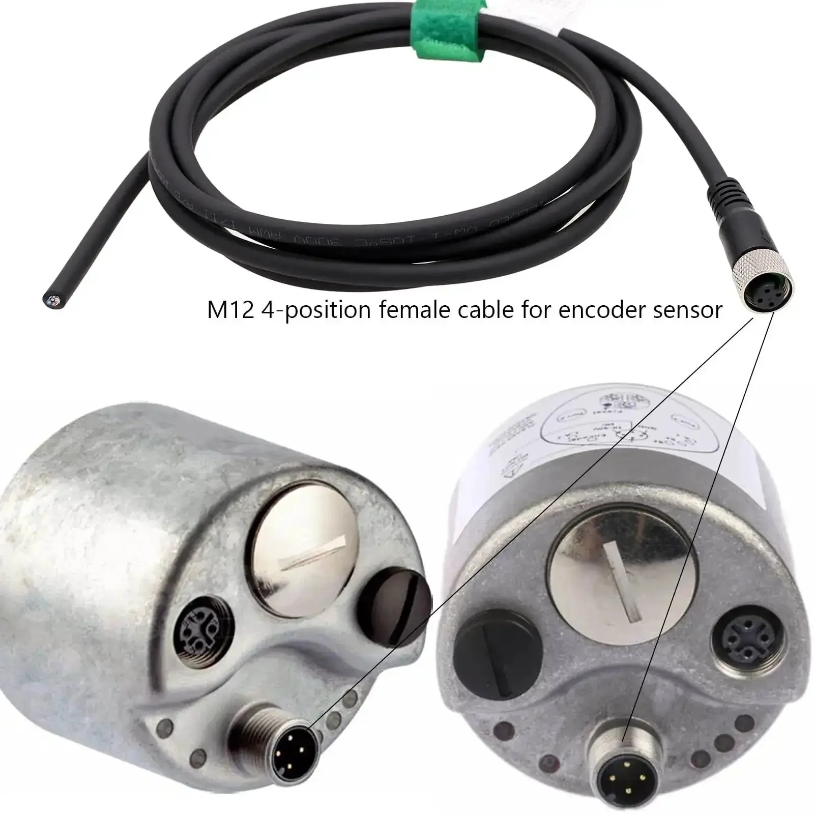 Industrial Grade M12 A Coded 4 Pin Female Shielded Cable For Actuator Sensor Encoder To Bare Wire Leads 1m Heavy Duty Cable For Industrial Automation DeviceNet CANopen IO Link Profibus Fieldbus - Image 4