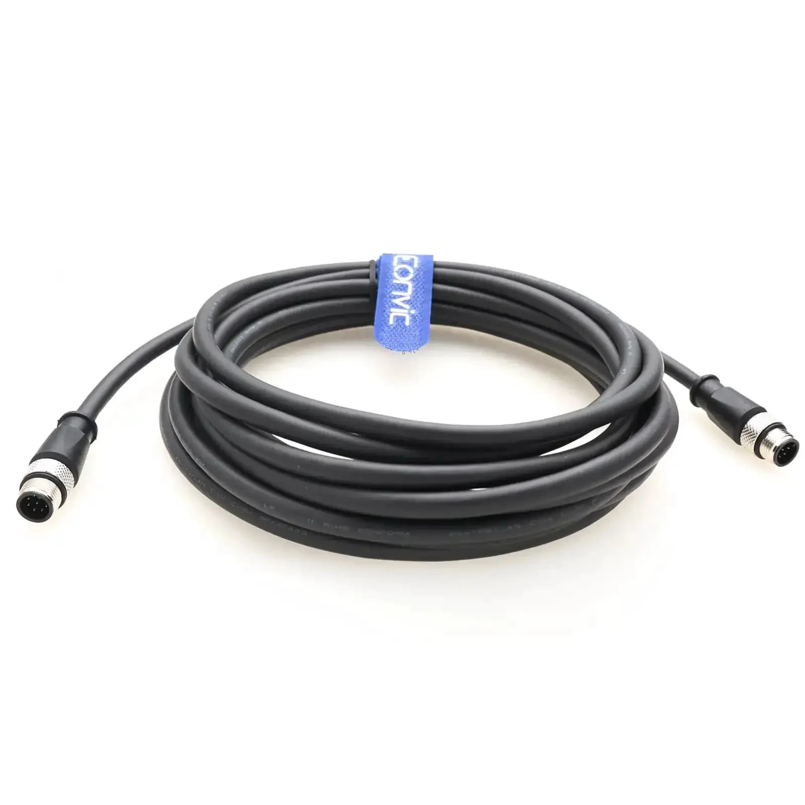 Industrial M12 A-Coded 8 Pin Male To Male Connector Extension Cable For Sensors And Robotics Gear Perfect For Servo Encoders Actuators PLC I O And Remote I O Power And Signal Transmission