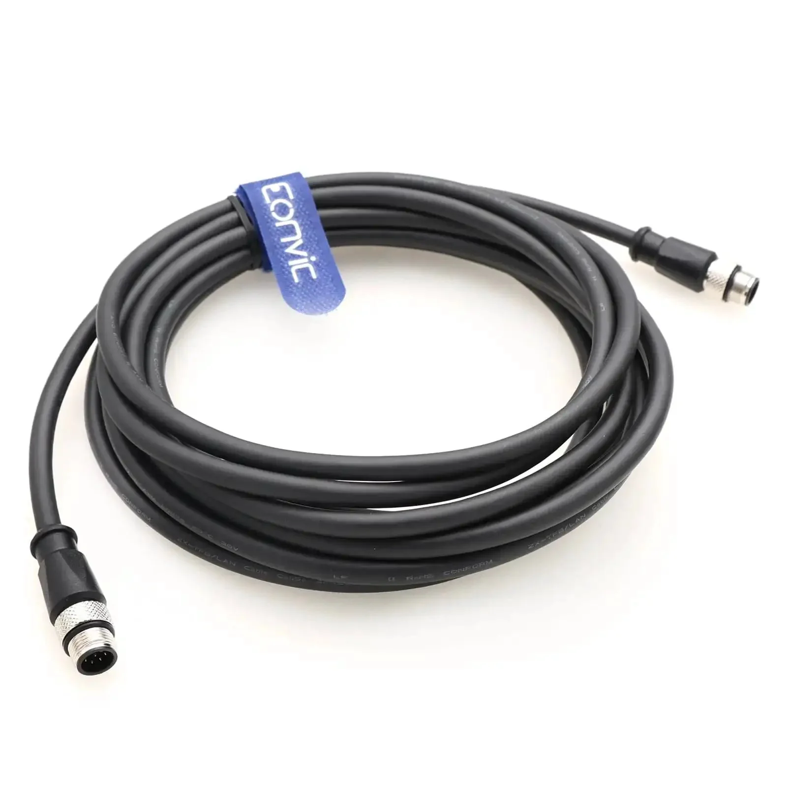 Industrial M12 A-Coded 8 Pin Male To Male Connector Extension Cable For Sensors And Robotics Gear Perfect For Servo Encoders Actuators PLC I O And Remote I O Power And Signal Transmission - Image 3
