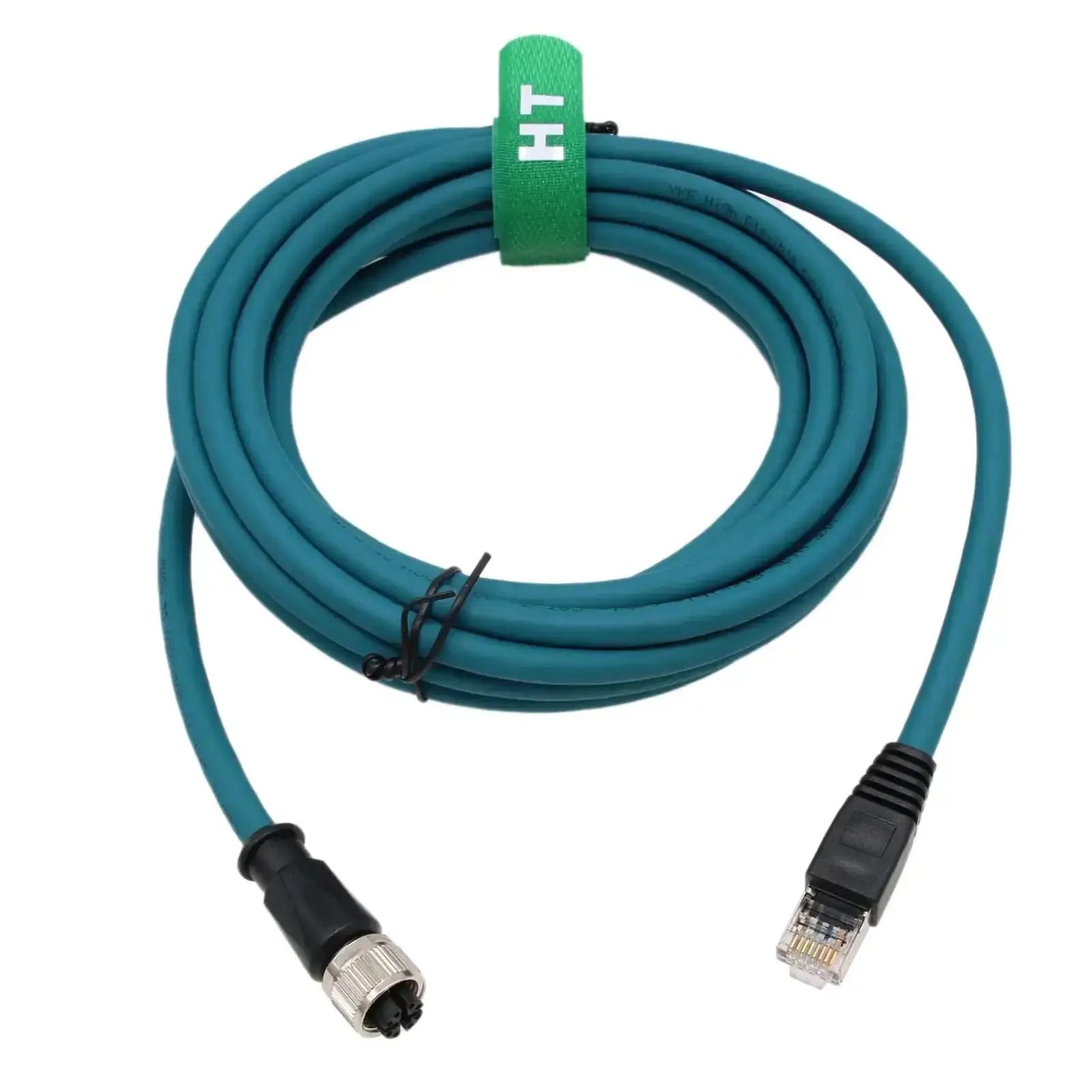 Industrial M12 X Coded 8 Pin Female To RJ45 Cat7e Ethernet Cable 10 Gbps 15m PVC Jacket IP67 Waterproof Built Tough For Actuators Sensors Profibus Automation And Industrial Networking - Image 4