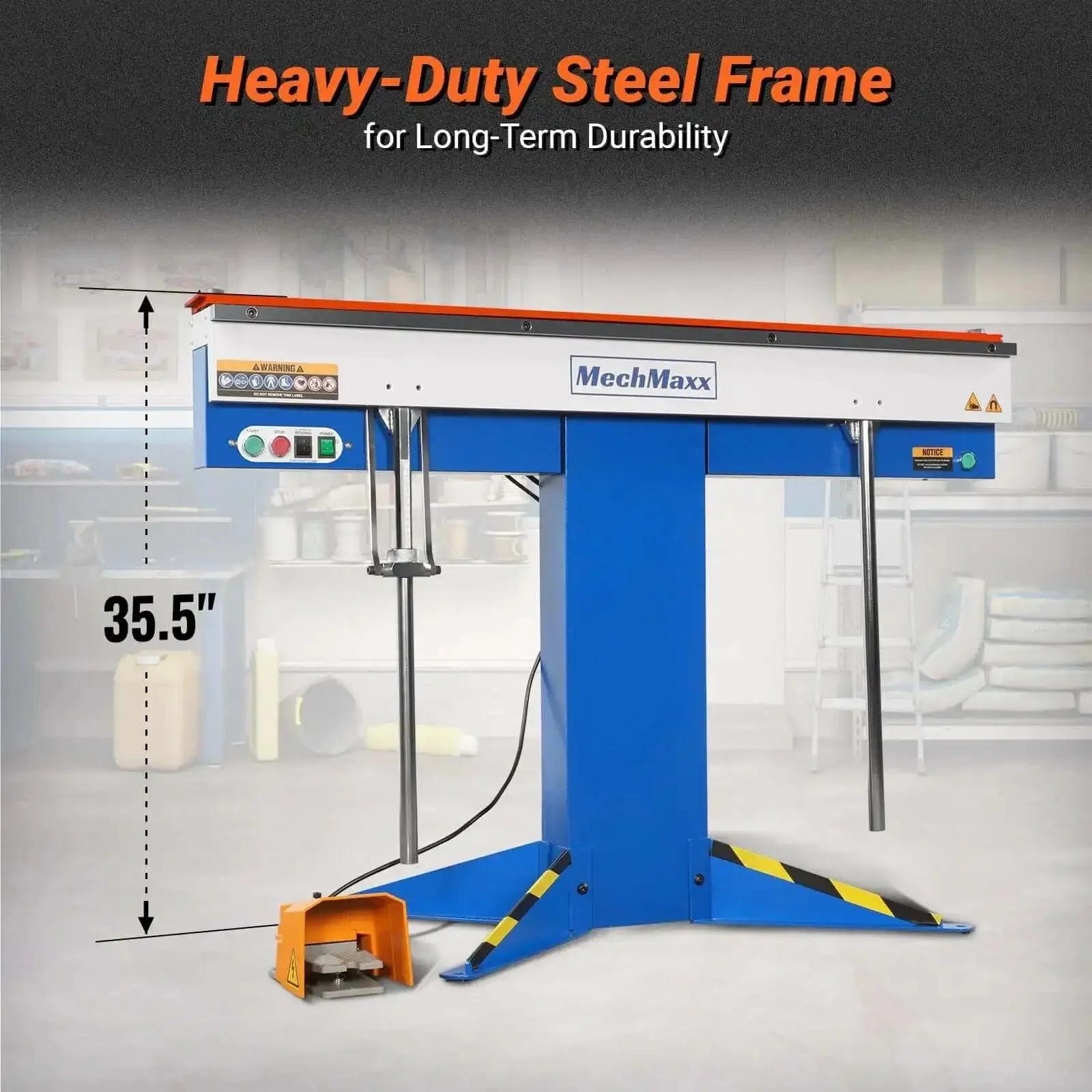 Industrial Magnetic Pan And Box Sheet Metal Brake For 20 Gauge Capacity Heavy Duty Pro Grade Press Brake With Electromagnetic Clamping Deep Channel And Closed Section Forming And Versatile Metal Fabrication Tool - Image 10
