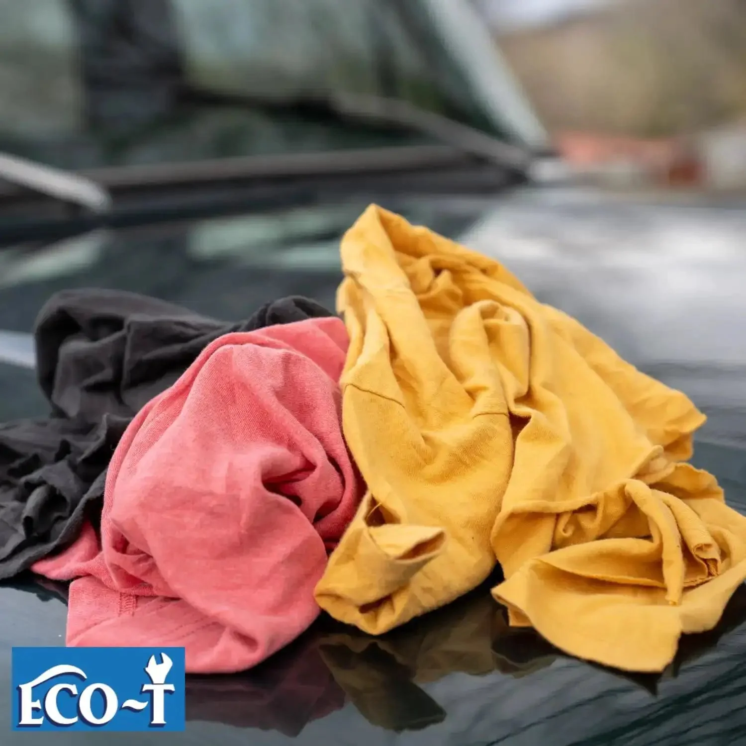 Industrial Mechanic Shop Rags Four Pound Bag Made From 100 Percent Recycled Colored T Shirt Material Highly Absorbent Budget Friendly Low Lint Wiping Cloth For Auto Shop Garage And Heavy Duty Cleaning - Image 3