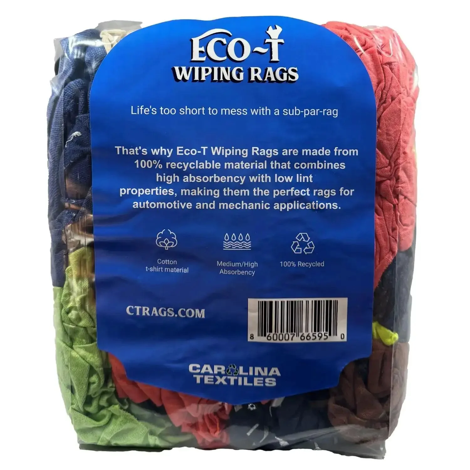 Industrial Mechanic Shop Rags Four Pound Bag Made From 100 Percent Recycled Colored T Shirt Material Highly Absorbent Budget Friendly Low Lint Wiping Cloth For Auto Shop Garage And Heavy Duty Cleaning - Image 7