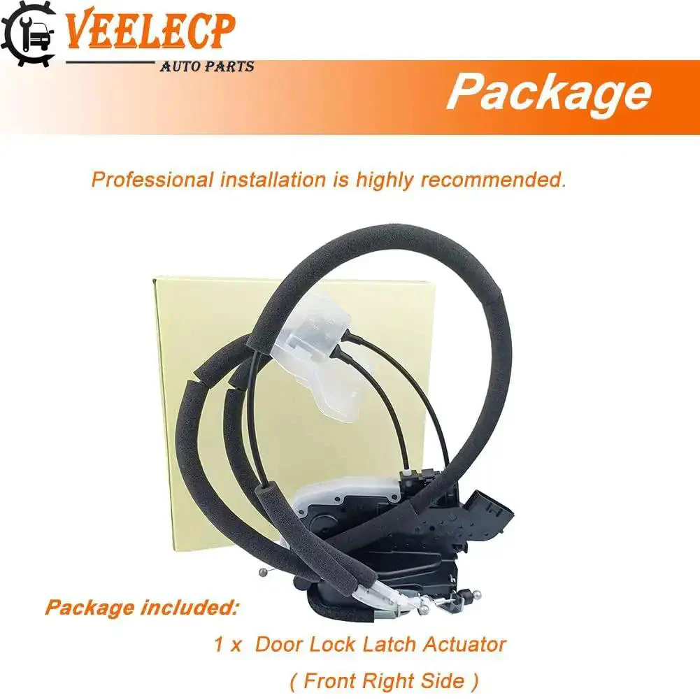 Infiniti Q50 Front Right Door Lock Actuator Replacement Passenger Side Latch Assembly For 2014 2015 2016 2017 2018 2019 2020 2021 2022 2023 Plug And Play Easy Install Durable Metal Housing Fixes Sticking Locks Noisy Unlock Problems - Image 2