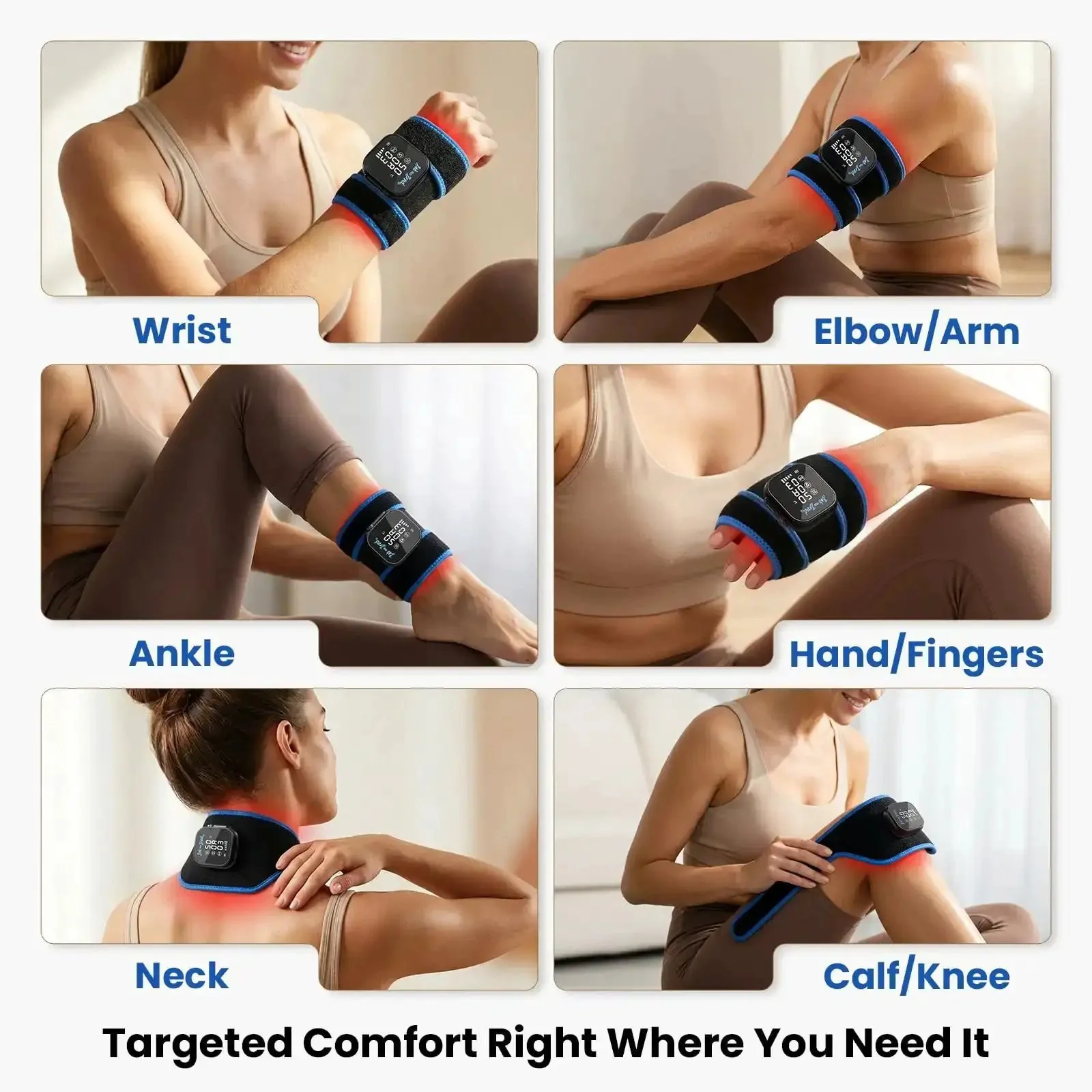 Infrared Heated Wrist Wrap With Vibration Massage For Carpal Tunnel And Arthritis, Cordless Pain Relief For Hand And Elbow, 3 Heat Levels, 3 Vibration Modes, Dual 660nm Red Light, FSA HSA Eligible - Image 5
