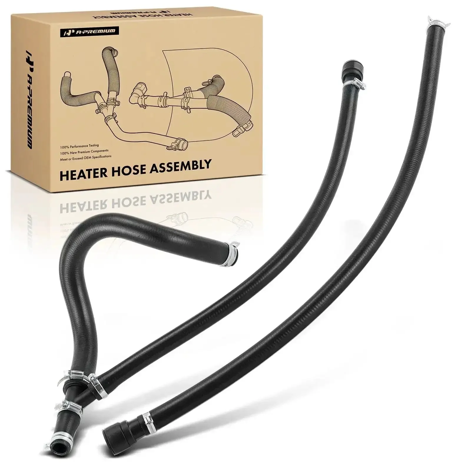 Inlet And Outlet Heater Hose Pipe Line Assembly For Chevy Silverado Tahoe Suburban Avalanche 1500 GMC Sierra Yukon Cadillac Escalade ESV EXT Universal Fitment For V8 Engines And Classic American SUVs And Trucks