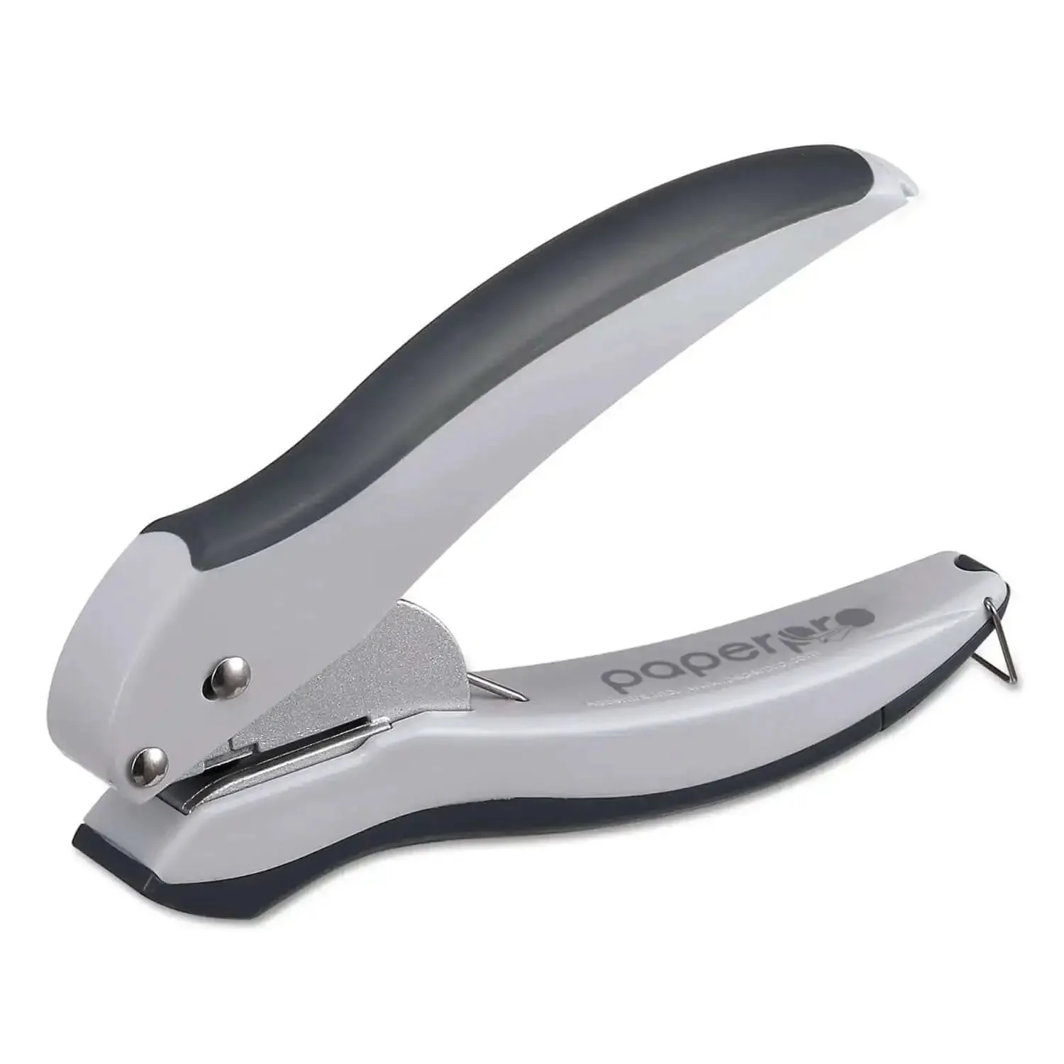 InLight One Hole Punch With 10 Sheet Capacity Lightweight Ergonomic Easy Squeeze Handles Jam Free Operation Locking Handle For Compact Storage Gray Office Workhorse For Quick Clean Paper Holes