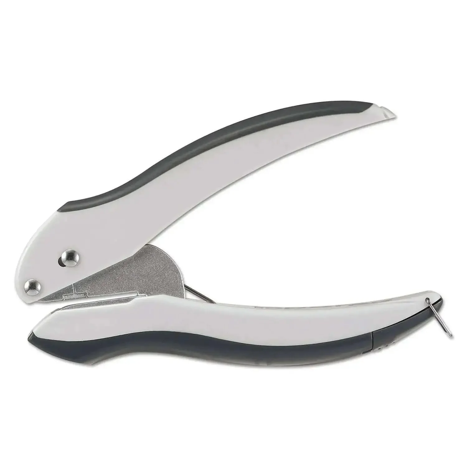 InLight One Hole Punch With 10 Sheet Capacity Lightweight Ergonomic Easy Squeeze Handles Jam Free Operation Locking Handle For Compact Storage Gray Office Workhorse For Quick Clean Paper Holes - Image 3