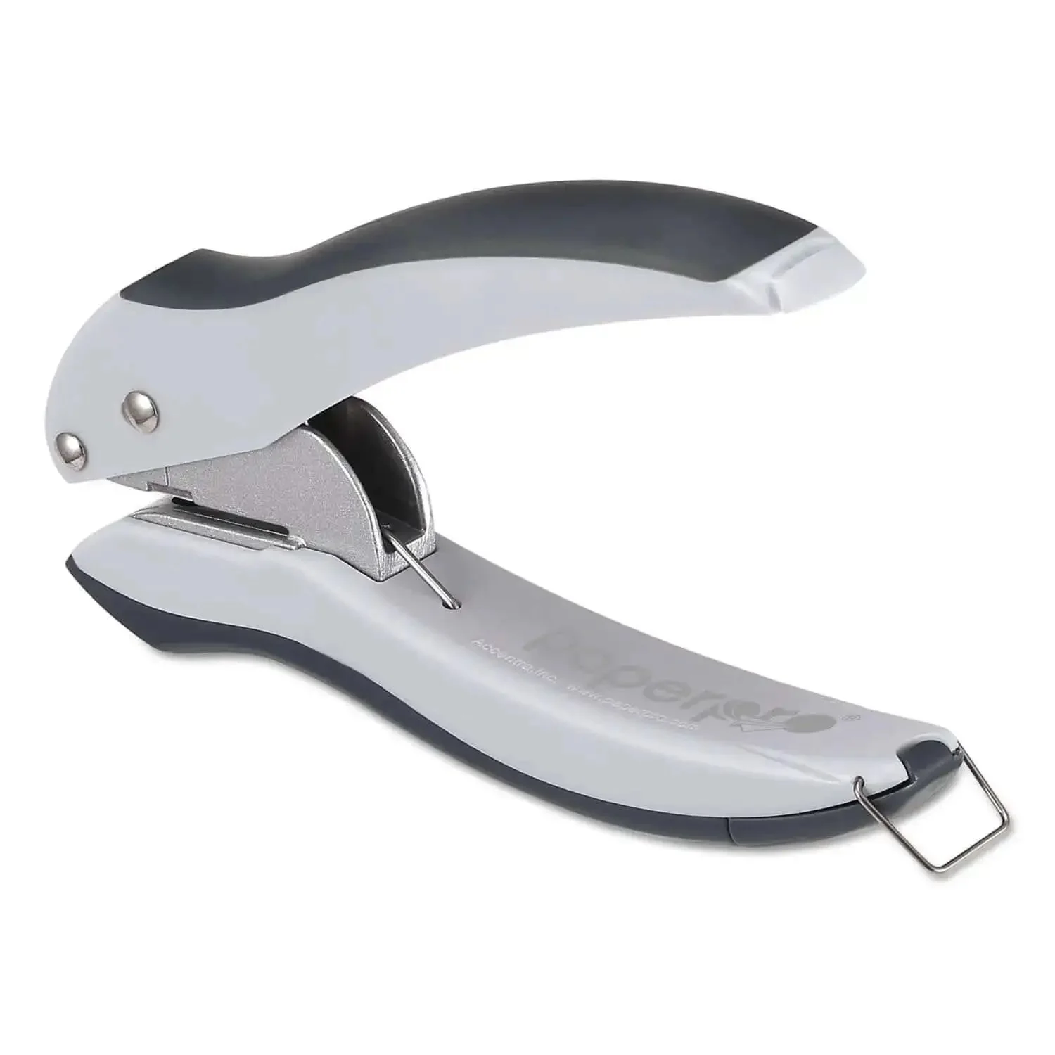 InLight One Hole Punch With 10 Sheet Capacity Lightweight Ergonomic Easy Squeeze Handles Jam Free Operation Locking Handle For Compact Storage Gray Office Workhorse For Quick Clean Paper Holes - Image 4