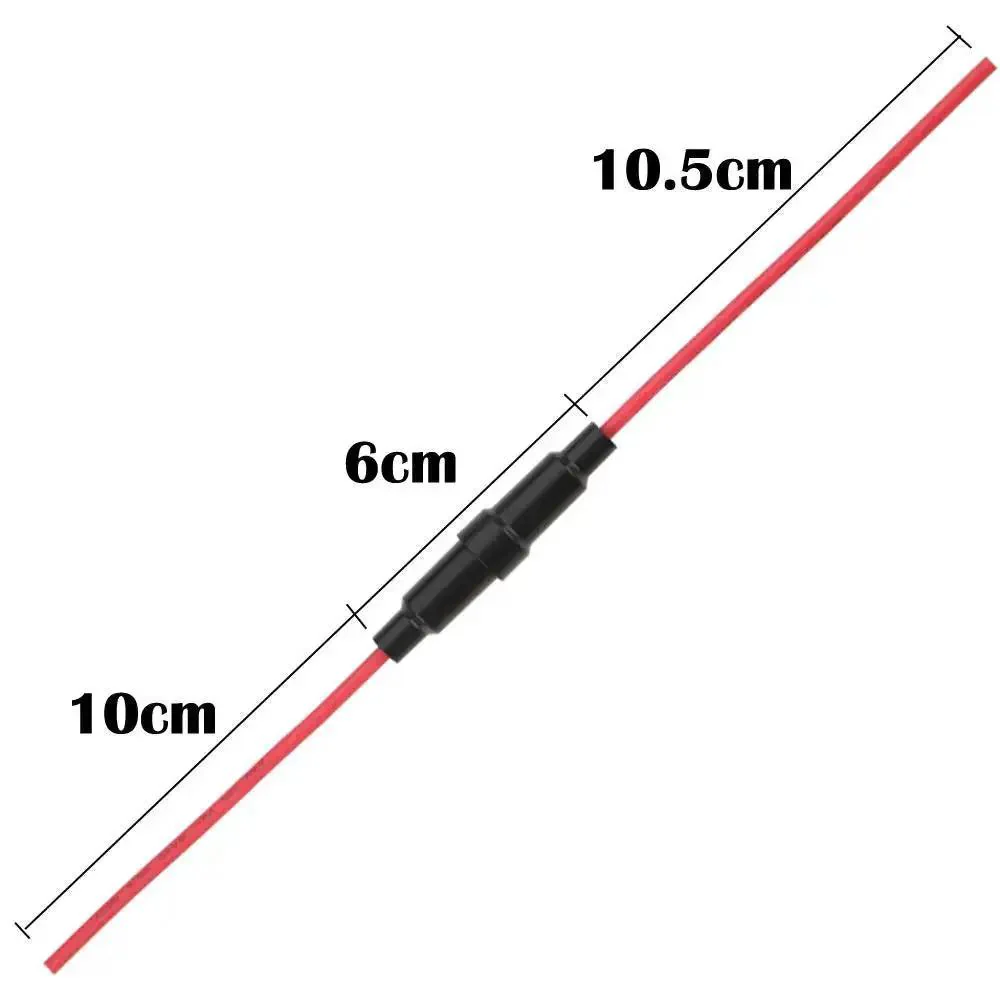 Inline AGC Fuse Holder 6x30mm, 15 Pack, 32V 20A Fast Blow Glass Fuse, 16 AWG Wire, Waterproof, Plastic and Metal, Through Hole Mount, Weatherproof DIY Electronics Fuse Block - Image 3