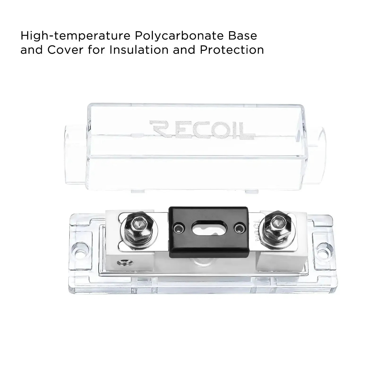 Inline ANL Fuse Holders 150 Amp, Dual Pack With Reducers, 0/2/4 Gauge In And Out, Includes 2 X 150A Fuses, Zinc Die Cast, Marine Grade Satin Chrome Finish, High Temp Polycarbonate Base - Image 5