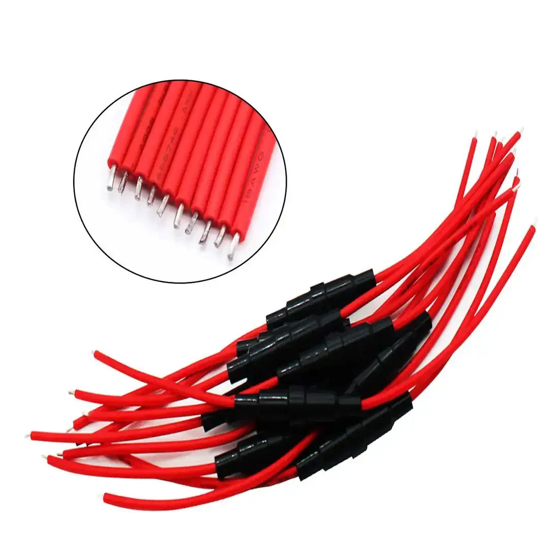 Inline Fuse Holder Kit With Ten 18 AWG Screw Type Fuse Holders And One Hundred Fifty Quick Blow 250V Fuses In Multiple Ratings From 0.1A To 15A For Auto And Electronics DIY Projects - Image 2