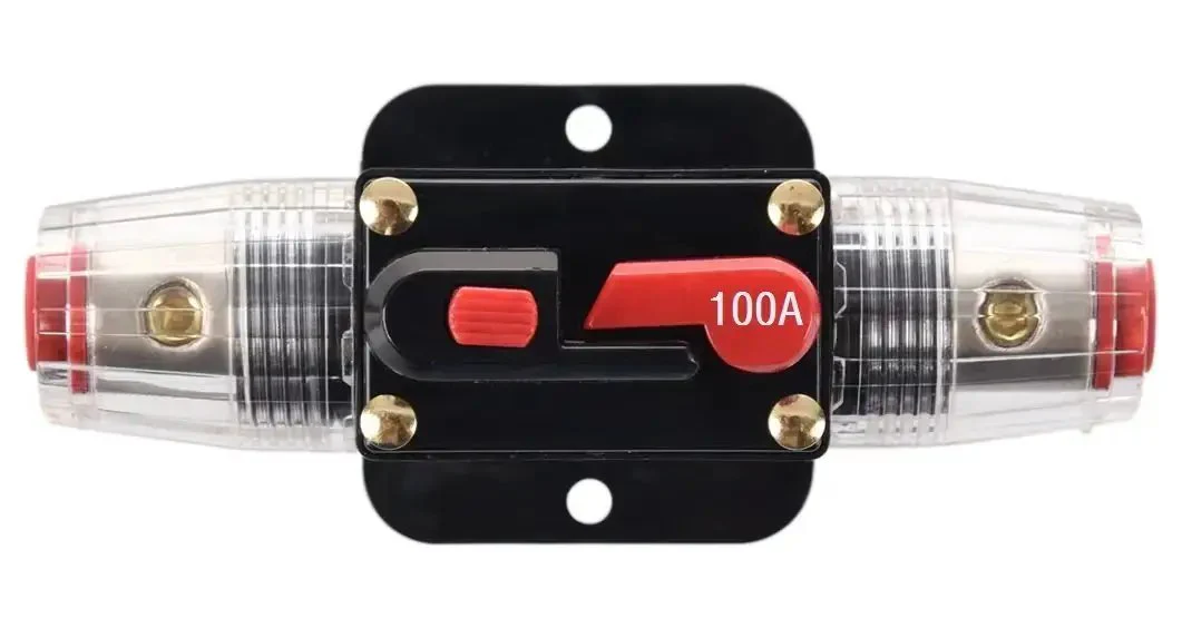 Inline Fuse Holder With Resettable Circuit Breaker For Car Audio Protection, 12V 24V DC, Push Button Reset, Kill Switch Ready, Stop Overcurrent And Audio System Overload, Durable Ride Ready Power Safety Gear