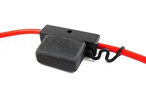 Inline MAXI Blade Fuse Holder With Cover 32V 60A Rating Two 5 Inch 6 Gauge Wire Leads Black Plastic Body Sold Individually Easy Install For Cars Trucks And Marine Electrical Projects - Image 2