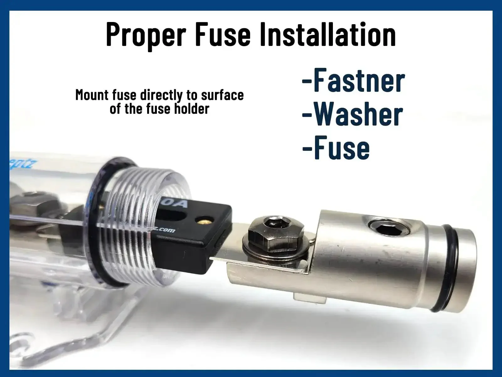 Inline Waterproof ANL Fuse Holder For 0 2 And 4 Gauge Wires High Current Fuse Block That Handles Up To 300 Amps Includes Fuse Size Options For Your Car Audio Setup - Image 2