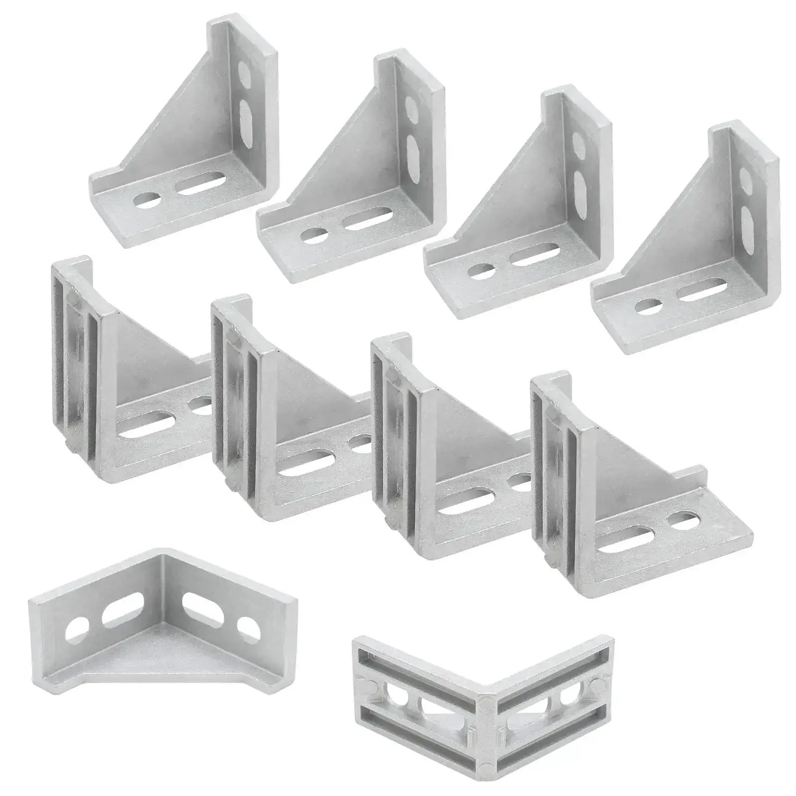 Inside Corner Bracket Gusset For 3030 Aluminum Extrusion, L Bracket Connector For 3060 Series Profiles, 8Mm Slot, 90 Degree Corner Plate, Silver Aluminum Alloy, Beefy DIY Ready Build - Image 7