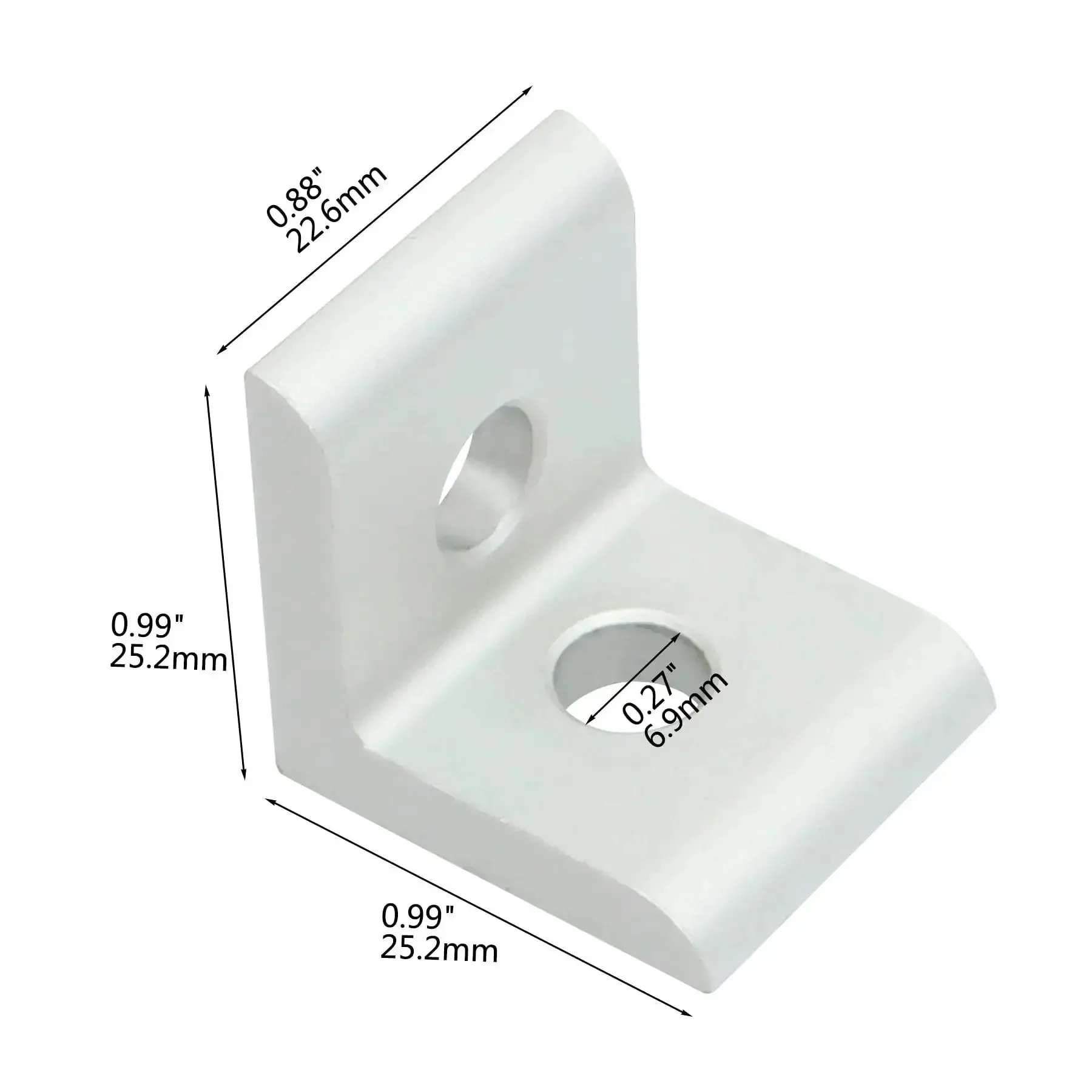 Inside Corner Brackets Aluminum 2 Hole 90 Degree Angle Bracket For 10 Series T Slot Profile Extruded Aluminum 25 Pack Built Tough For One Inch Extrusion - Image 3
