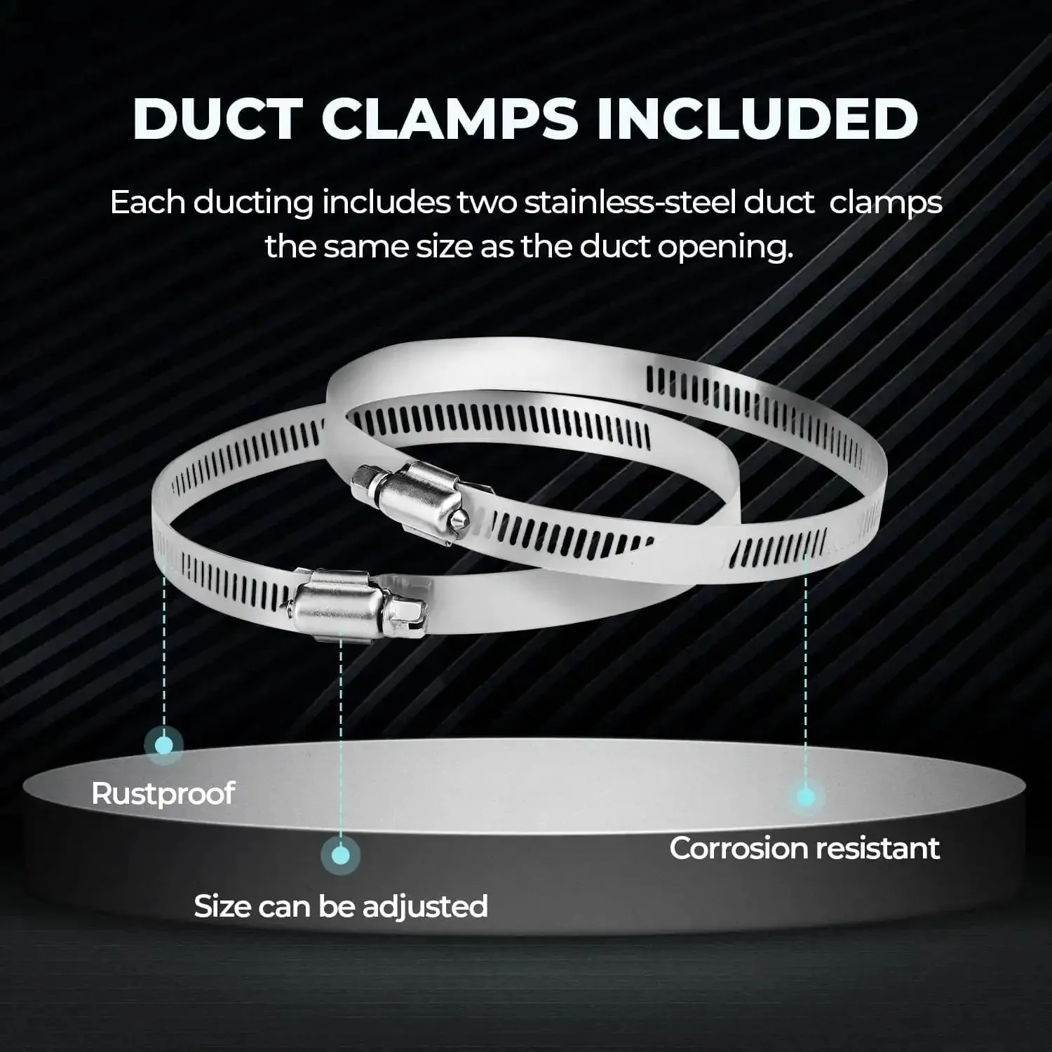 Insulated 4 Inch Dryer Vent Hose Flexible Duct 25 Feet With Stainless Steel Clamps Included Built To Last Heavy Duty Four Layer Protection For Dryer Exhaust HVAC Venting And Heating Easy Install Silver - Image 6