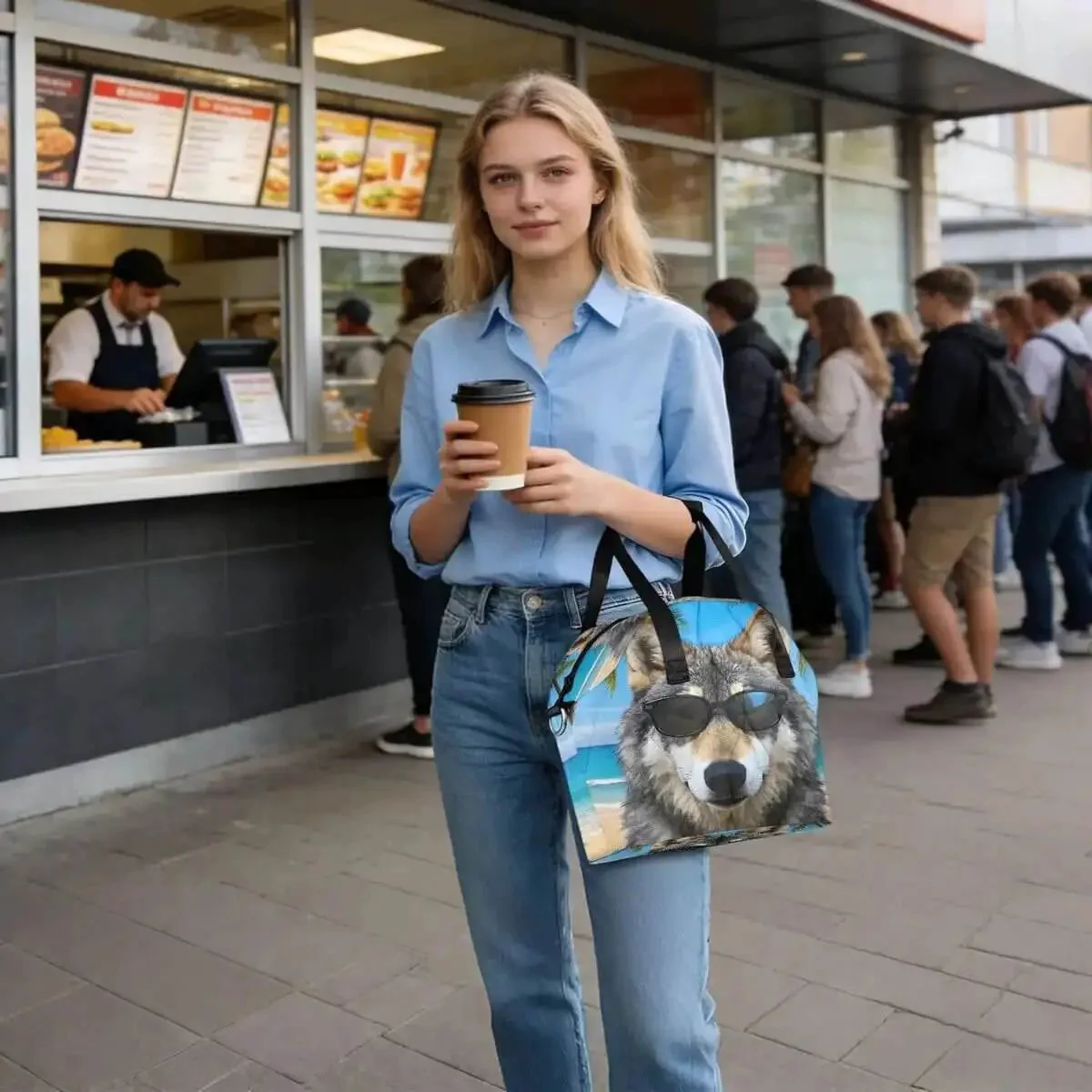 Insulated Lunch Box Tote Cooler Bag With Leakproof Design, Adjustable Shoulder Strap, Lightweight Grab And Go Carrier For Men And Women, Great For Work, School, Or Picnics, Keeps Meals Warm Or Cold, Easy To Clean, Durable - Image 2