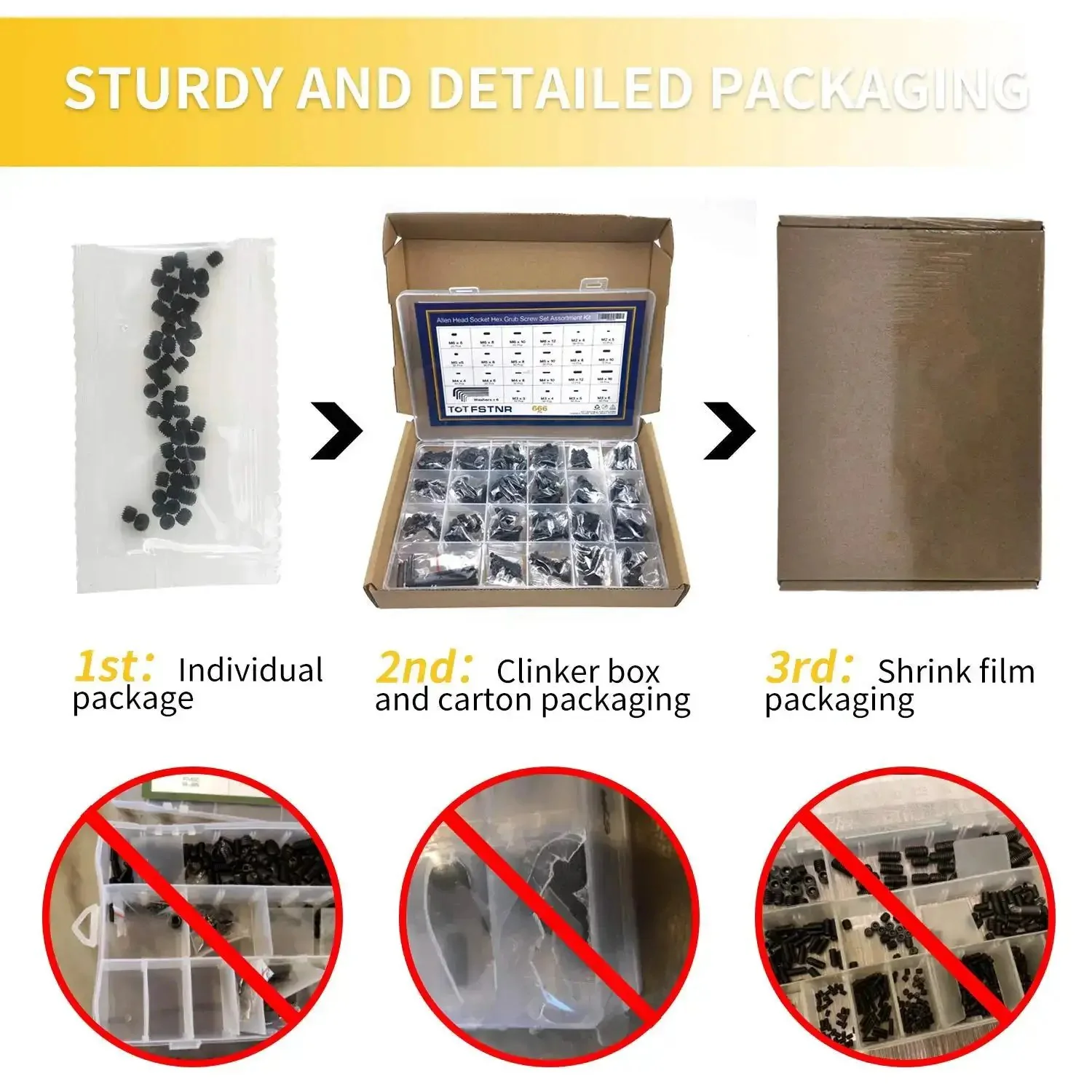 Internal Hex Drive Cup Point Screws Kit With 22 Sizes M2 To M8, 666 Pcs, 12.9 Grade Alloy Steel Black Finish, Set Screws For Door Handles Faucets And Light Fixtures, Deep Threads And Non Slip, Heavy Duty Hardware - Image 5