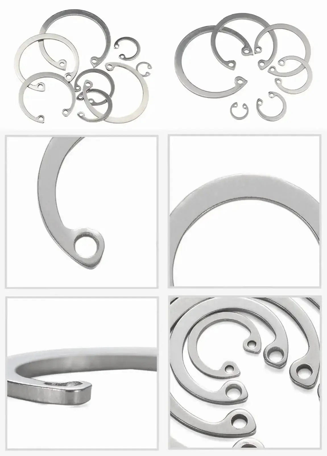 Internal Snap Ring Assortment Kit, 200Pcs 304 Stainless Steel Circlip Retaining Rings, 8mm To 26mm Sizes, Heavy Duty, Rust Resistant, DIY Ready, Handy For Home Shop Fixes And Machinery Maintenance - Image 3