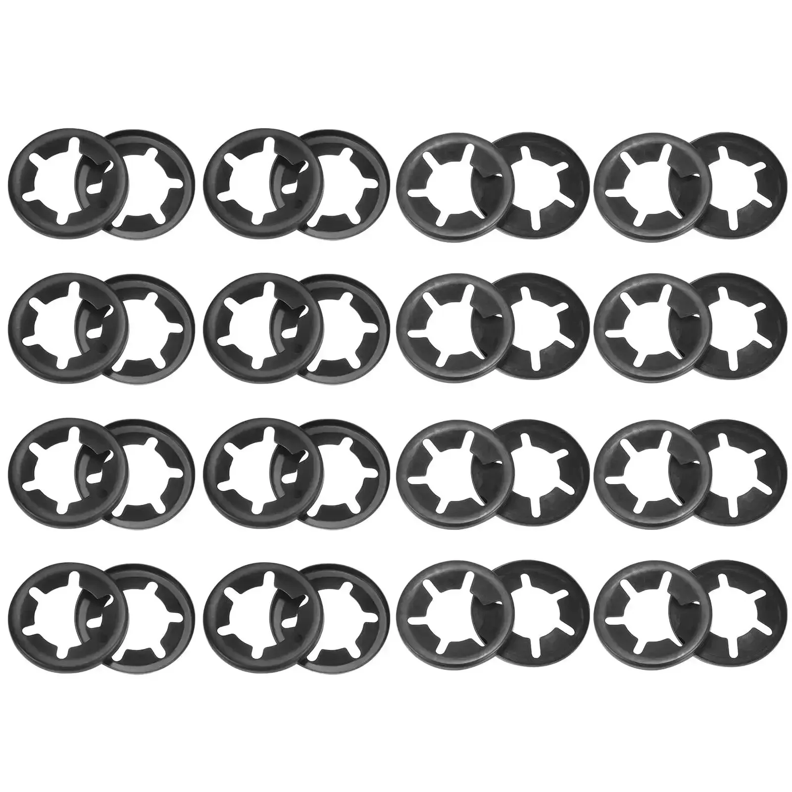 Internal Tooth Lock Washers Set, 40 Pcs, M14 X 28mm And M16 X 28mm, Push On Retaining Clips, Quick Locking Washers, Must-Have Pro Grade 65Mn Steel, Wear Resistant, Heavy Duty Fastener Essentials - Image 4