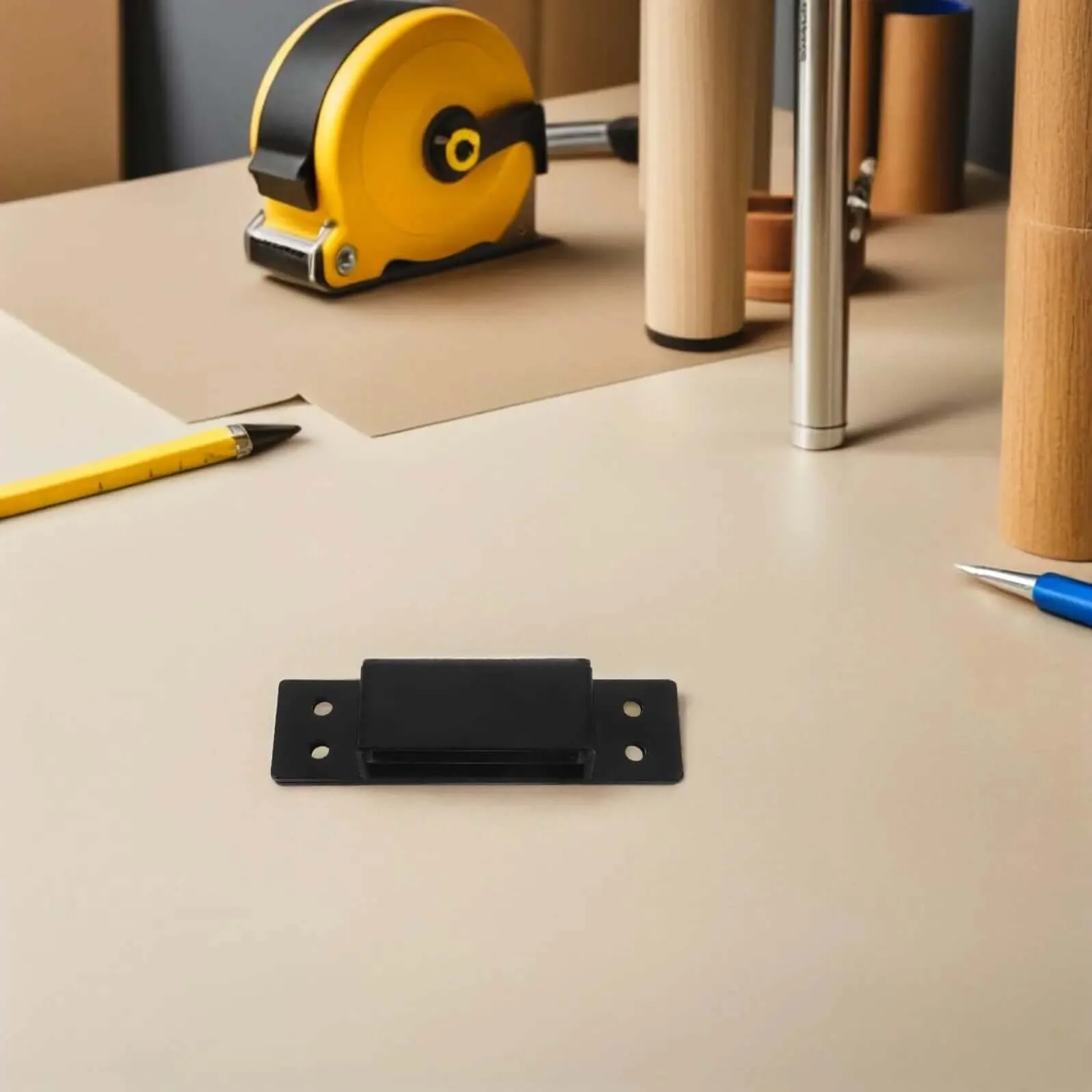 Invisible Concealed Door Hinges Set Built Tough, Heavy Duty 5-Inch Black Square Adjustable Cabinet and Closet Door Hardware for Secret Bookcases and Smooth Pivot Swing Doors - Image 5