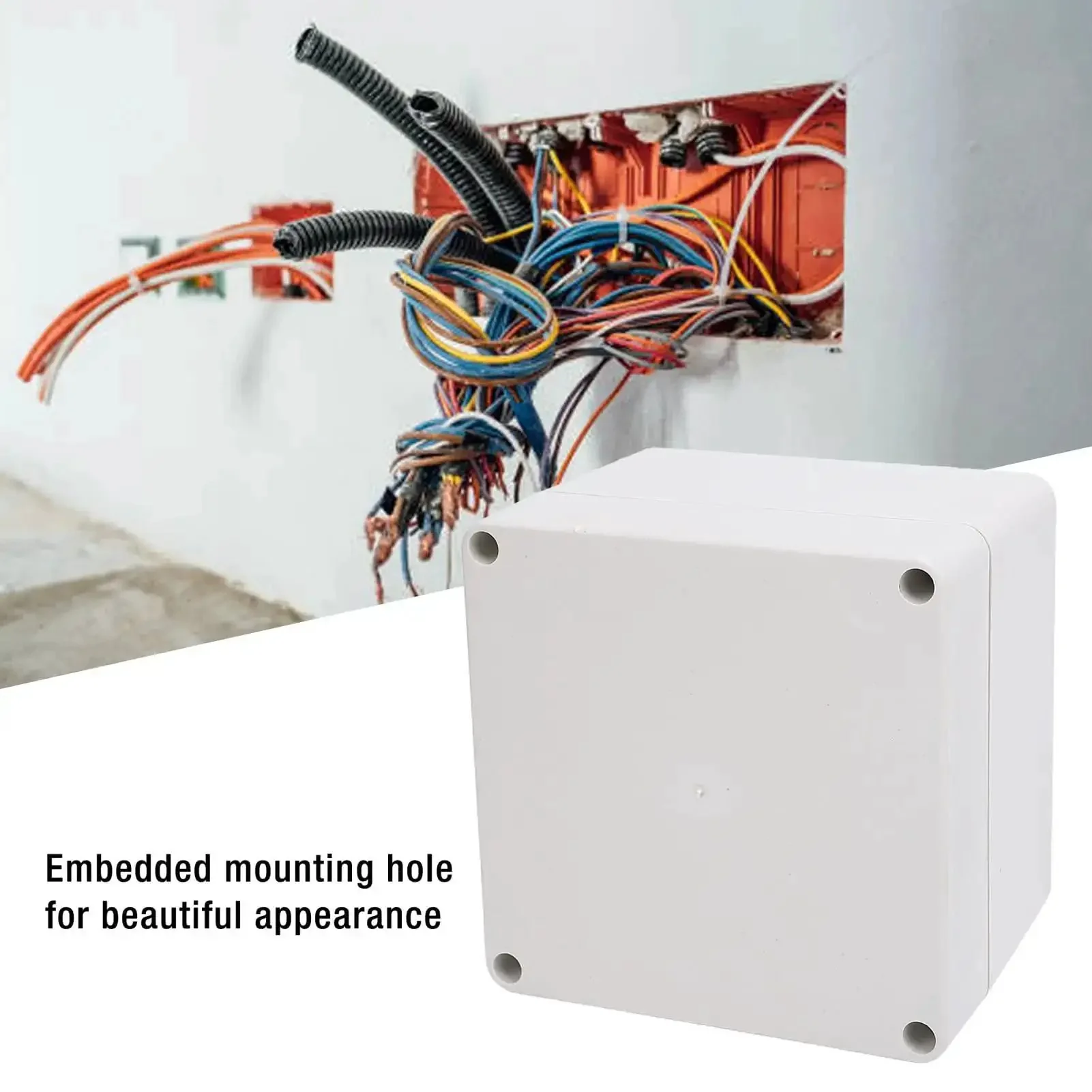 IP65 Waterproof ABS Electrical Enclosure Box 120x120x90mm Rustproof Junction Box With Concealed Mounting Holes For Control Panels Solar Power Systems Cameras And All Weather Outdoor Projects - Image 6