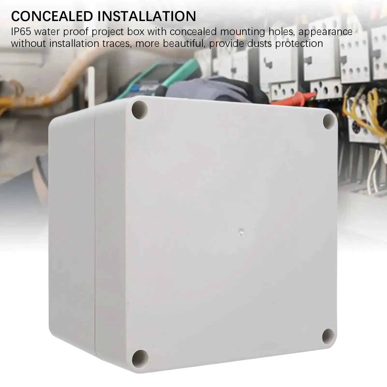 IP65 Waterproof ABS Plastic Enclosure For Electronics, Outdoor Junction Box 120x120x90mm, Erosion-Resistant, Beefy Heavy-Duty Indoor Outdoor Control Panel Housing, Weatherproof Enclosure For DIY Projects - Image 8