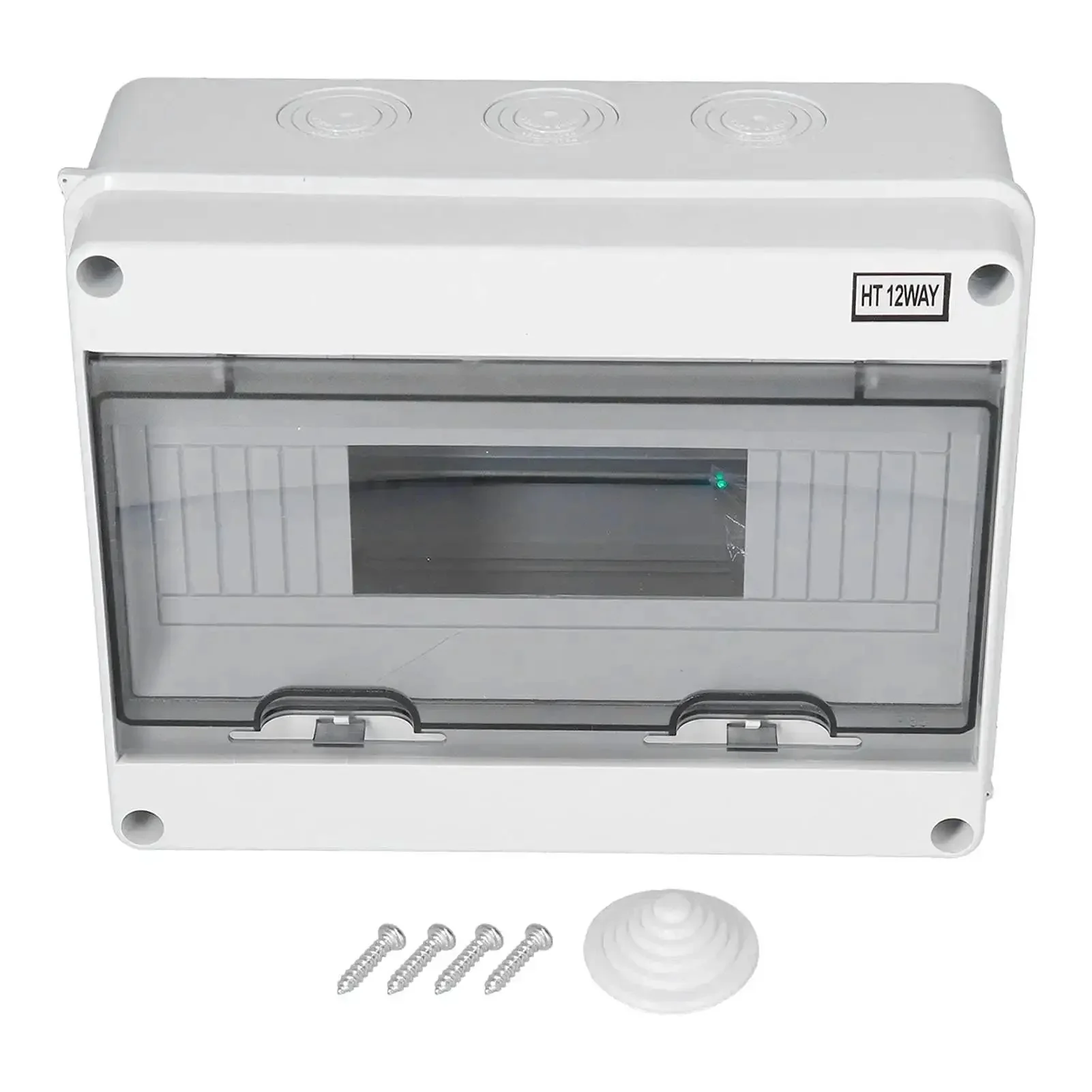 IP65 Waterproof Distribution Box With Transparent ABS Cover, Rugged Electrical Enclosure For Control Panels And Industrial Factories, Built To Last From PC And Rubber Materials, Corrosion Resistant, Easy Cable Entry And Secure Protection