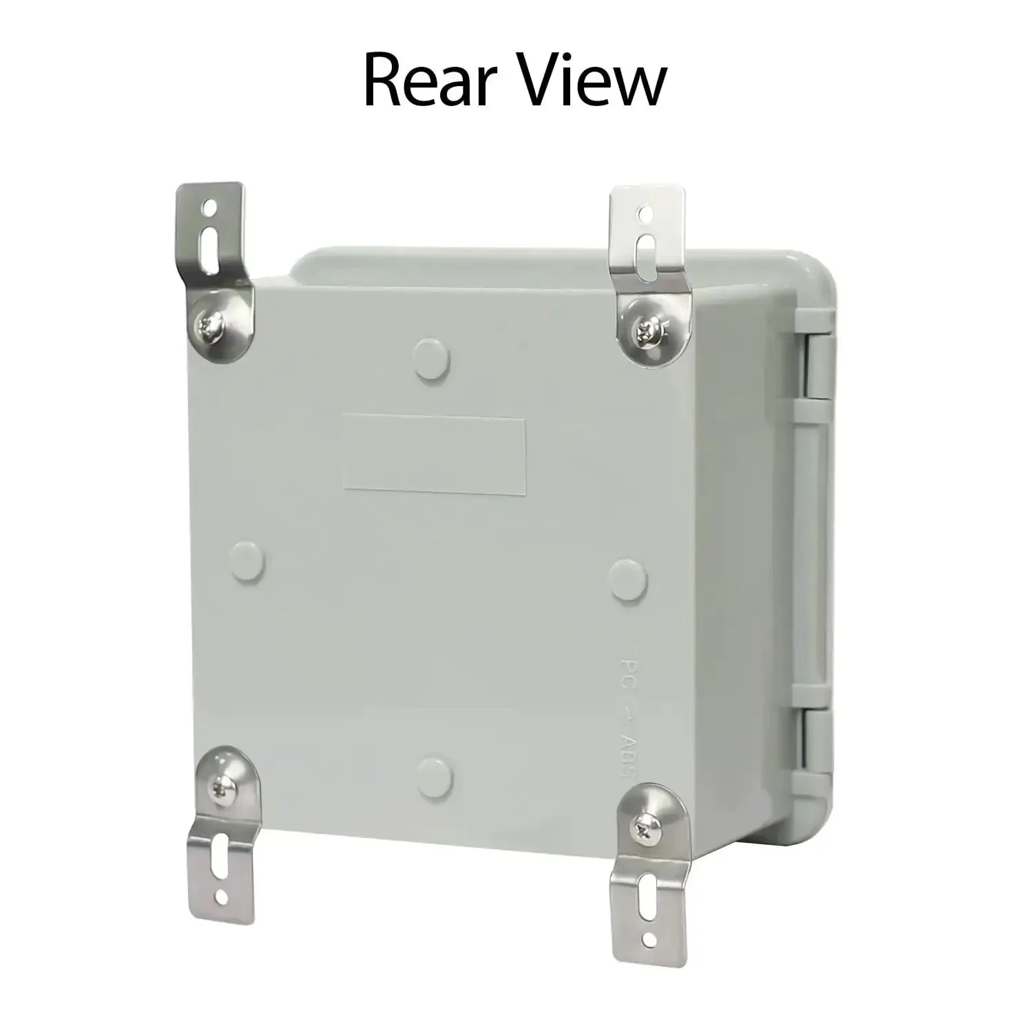 IP65 Waterproof Outdoor Junction Box With Hinged Lid, ABS Plastic Project Box, Universal Enclosure Includes Mounting Plate, Wall Brackets And Cable Glands, Internal 5.2 x 5.2 x 3.3 Inches - Image 3