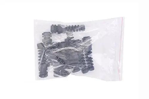 IP68 Waterproof M22 PG16 Cable Gland Connector With Spiral Flex Strain Relief, Lock Nut, Rubber Washer, 5-Piece Kit For 10-14mm Wires, Black PA66 Body, Built Tough For Real World Outdoor Use - Image 2