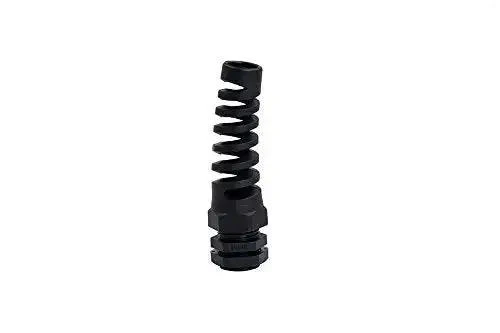IP68 Waterproof M22 PG16 Cable Gland Connector With Spiral Flex Strain Relief, Lock Nut, Rubber Washer, 5-Piece Kit For 10-14mm Wires, Black PA66 Body, Built Tough For Real World Outdoor Use - Image 3