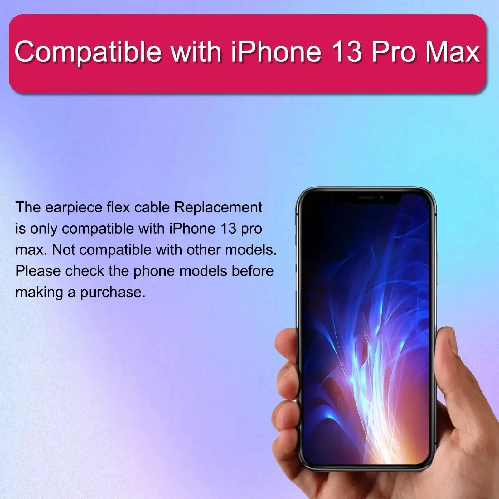 IPhone 13 Pro Max Earpiece Flex Cable Replacement For Ear Speaker Connector Repair A2641 A2643 A2644 A2645 A2484 Proximity And Ambient Light Sensor Fix Easy Install No Hassle With Crystal Clear Audio And Reliable Calls - Image 4