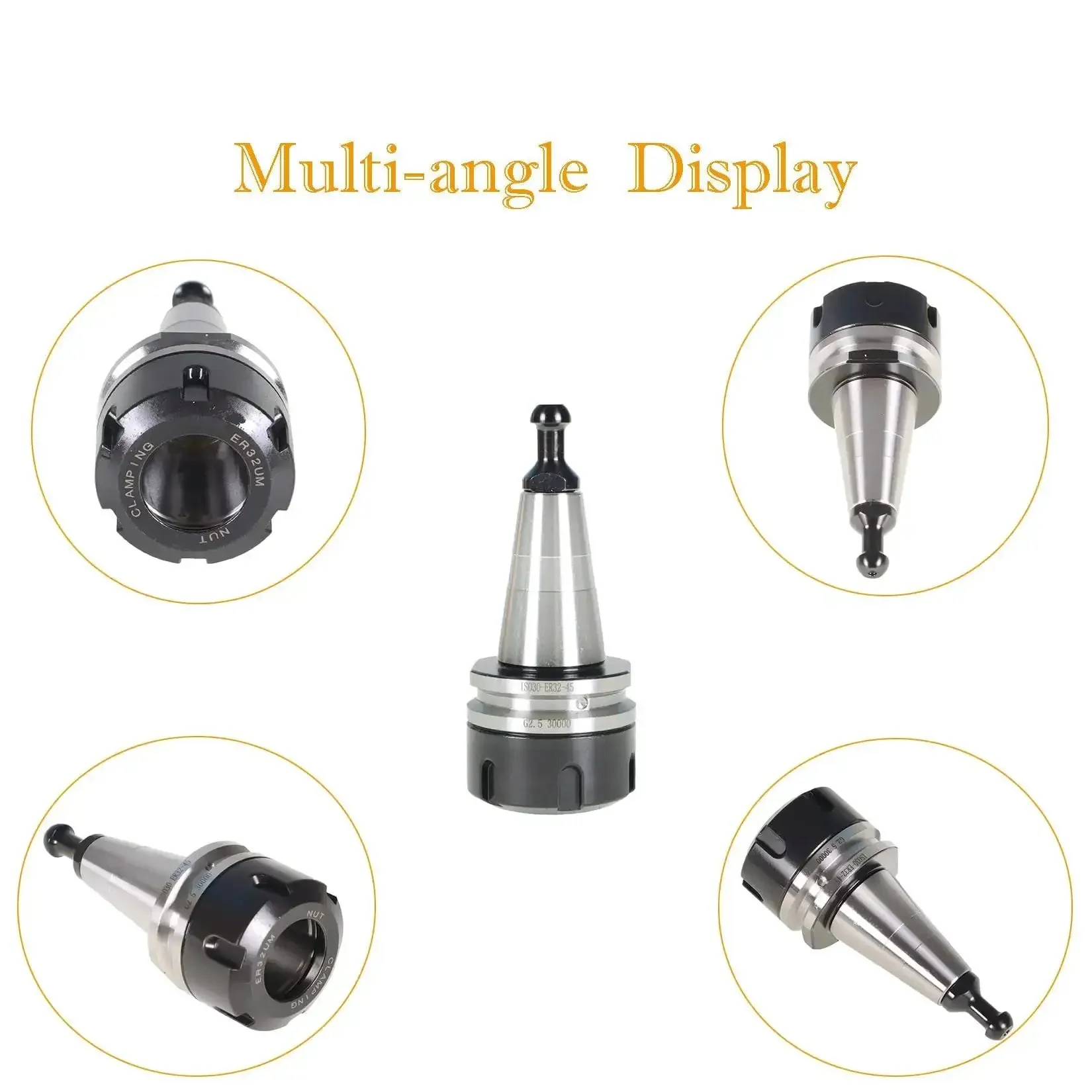 ISO30 CNC Tool Holder With ER32-45L Balance Collet Chuck G2.5 30000RPM Stainless Steel Pull Stud Milling Lathe Tool For CNC Engraving And Milling Machines Built Tough - Image 6